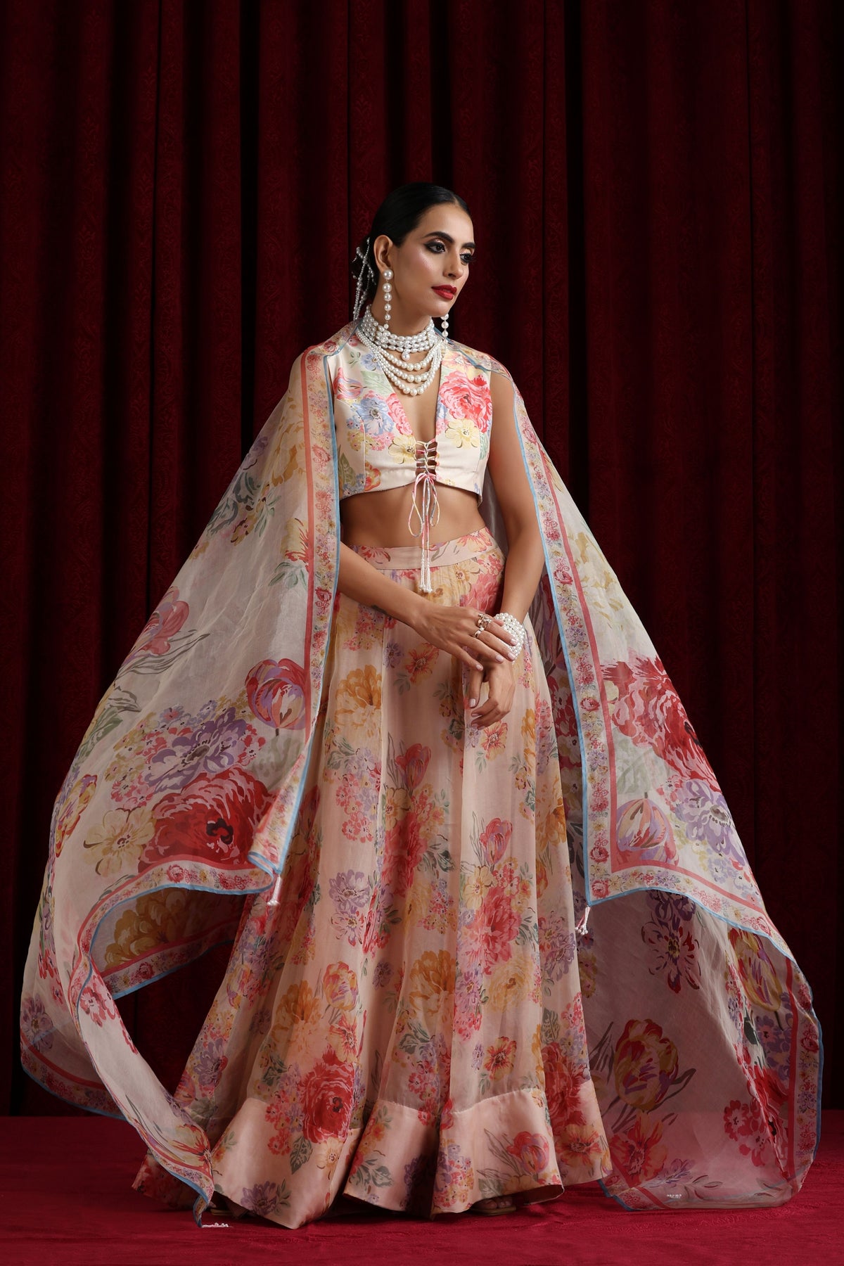 Ivory Lehenga Set