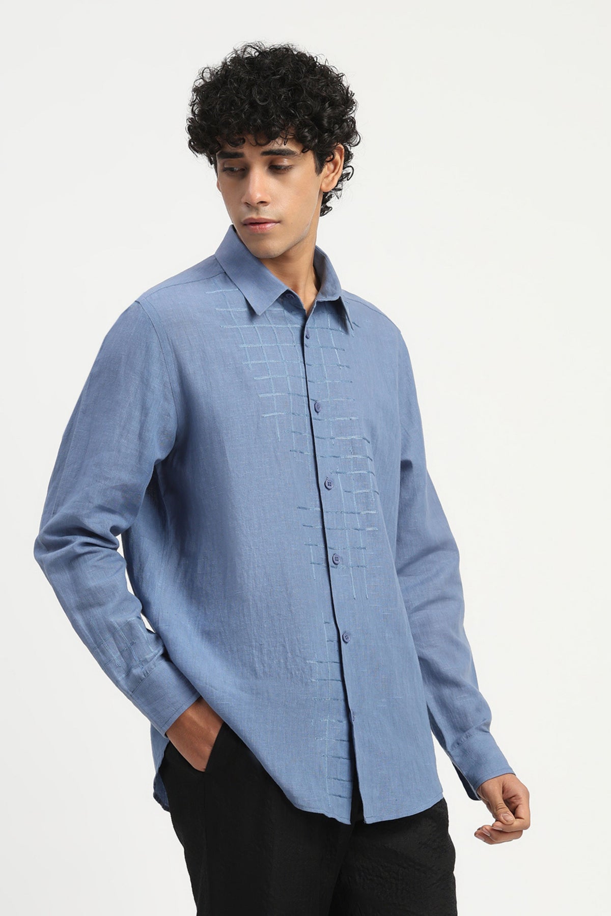 Blue Aari Checks Shirt