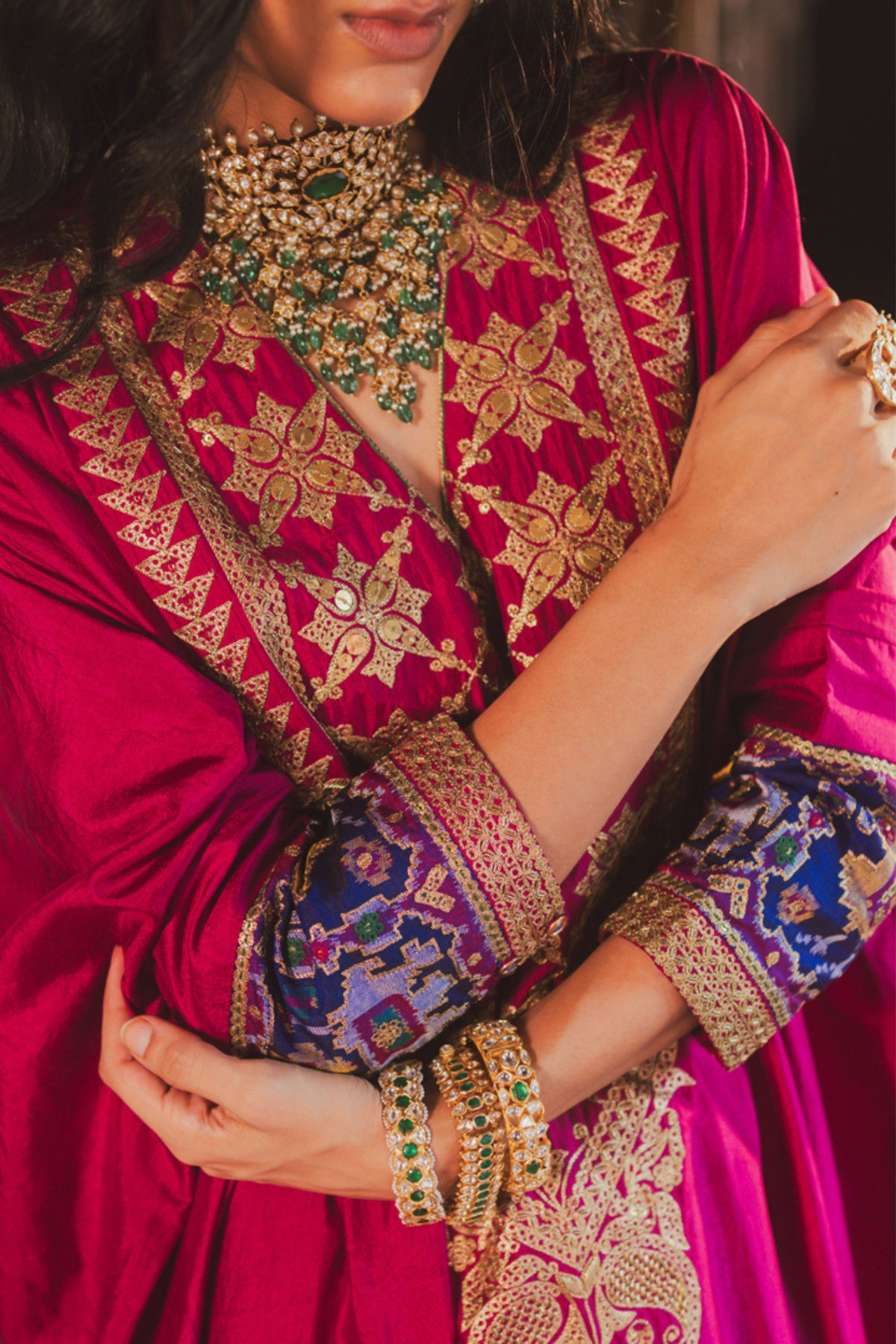 Kriti Magenta Kaftan Set
