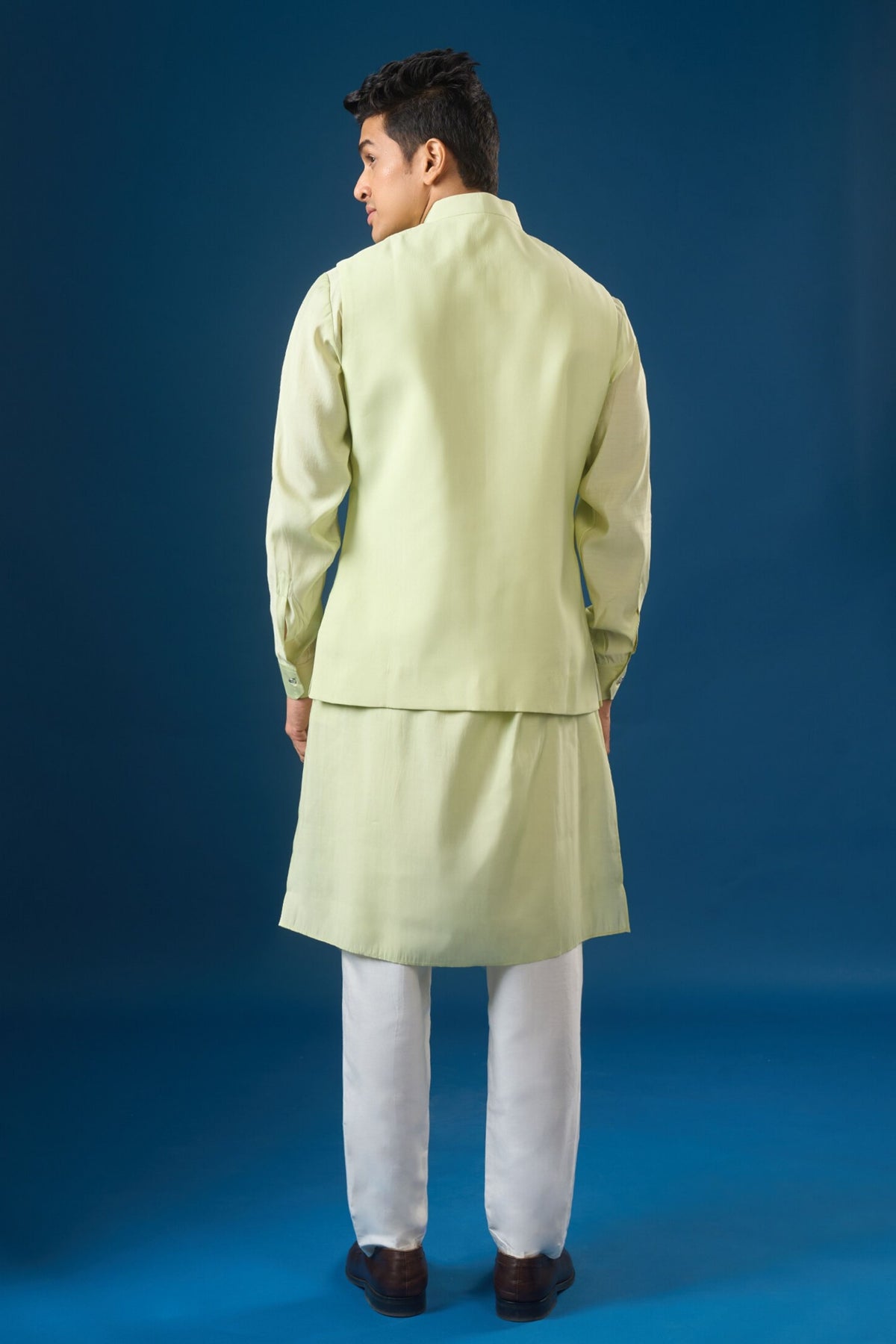 Pista Green Kurta-bundi Set