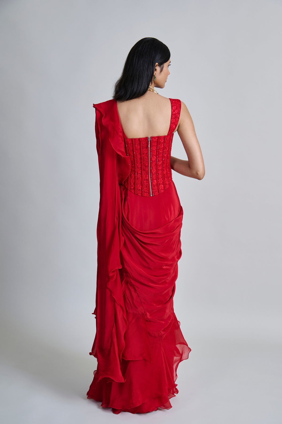 Nica Draped Saree Set