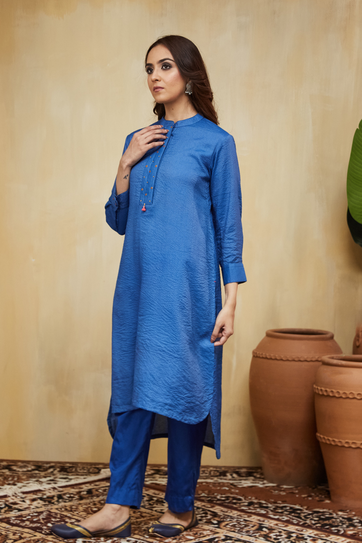 Cotton Stripe Zayna Kurta and Pants