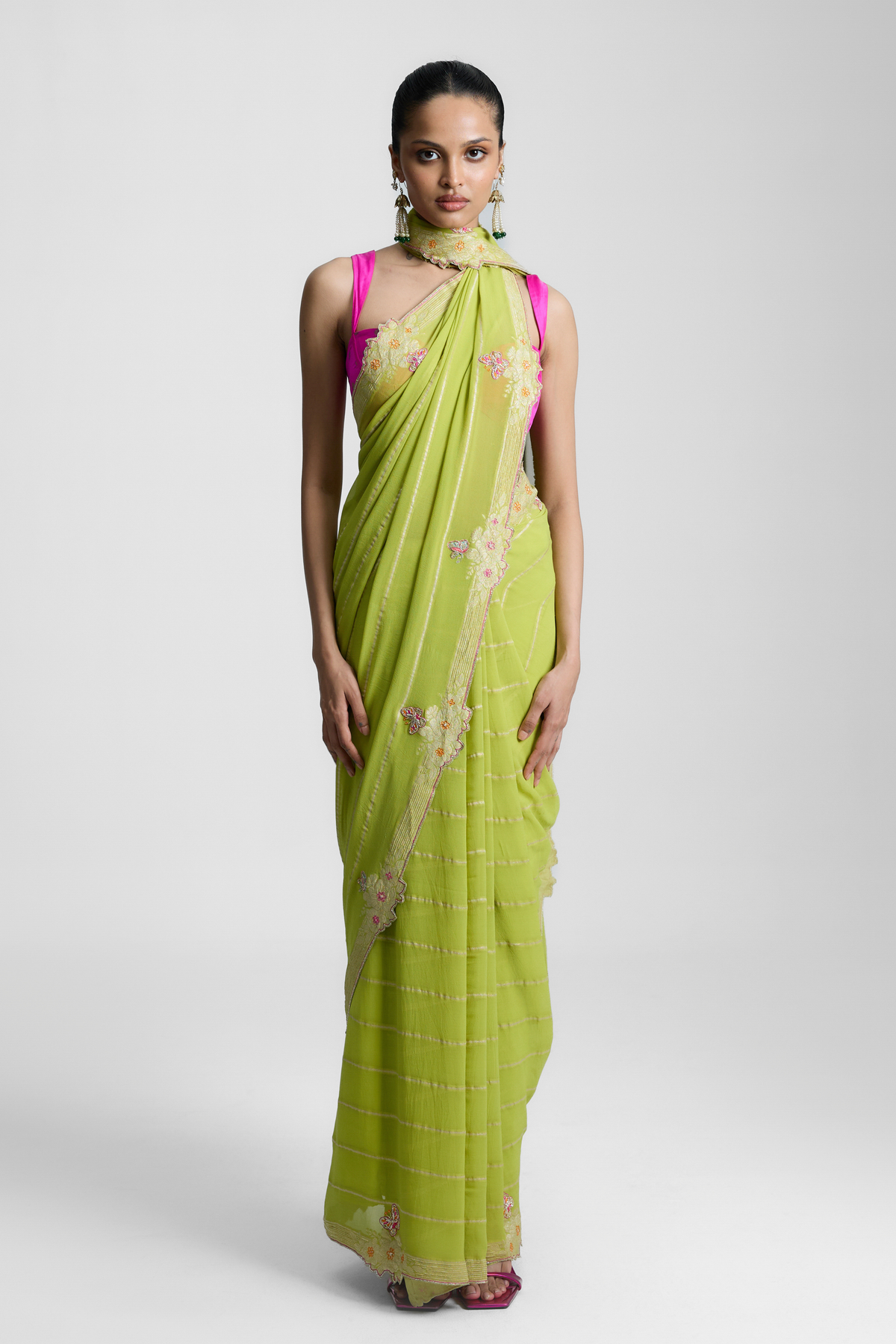 Lush Lemonade Saree