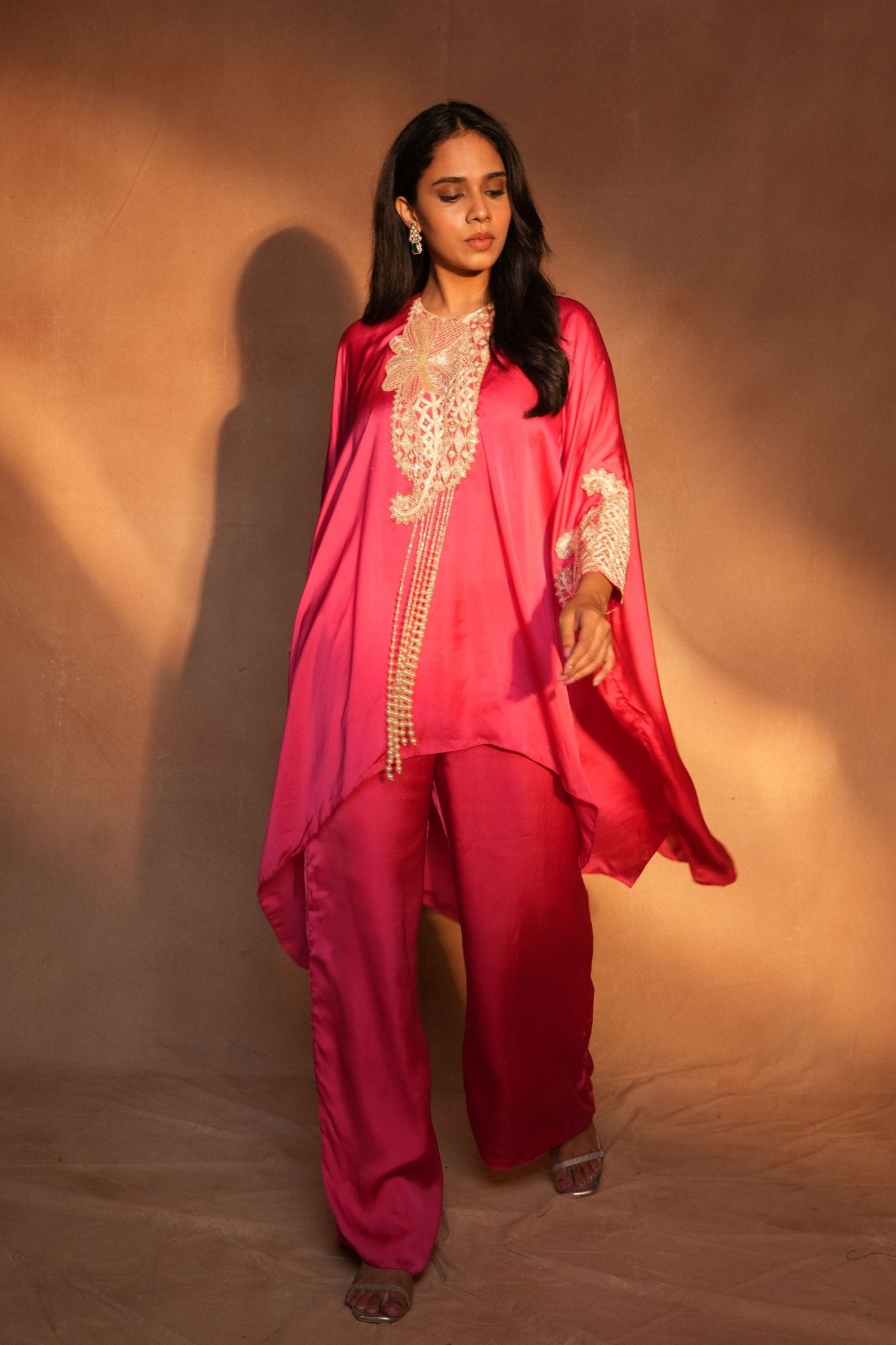 Pink Kaftan Set - Ashutosh Joshi - Elahe