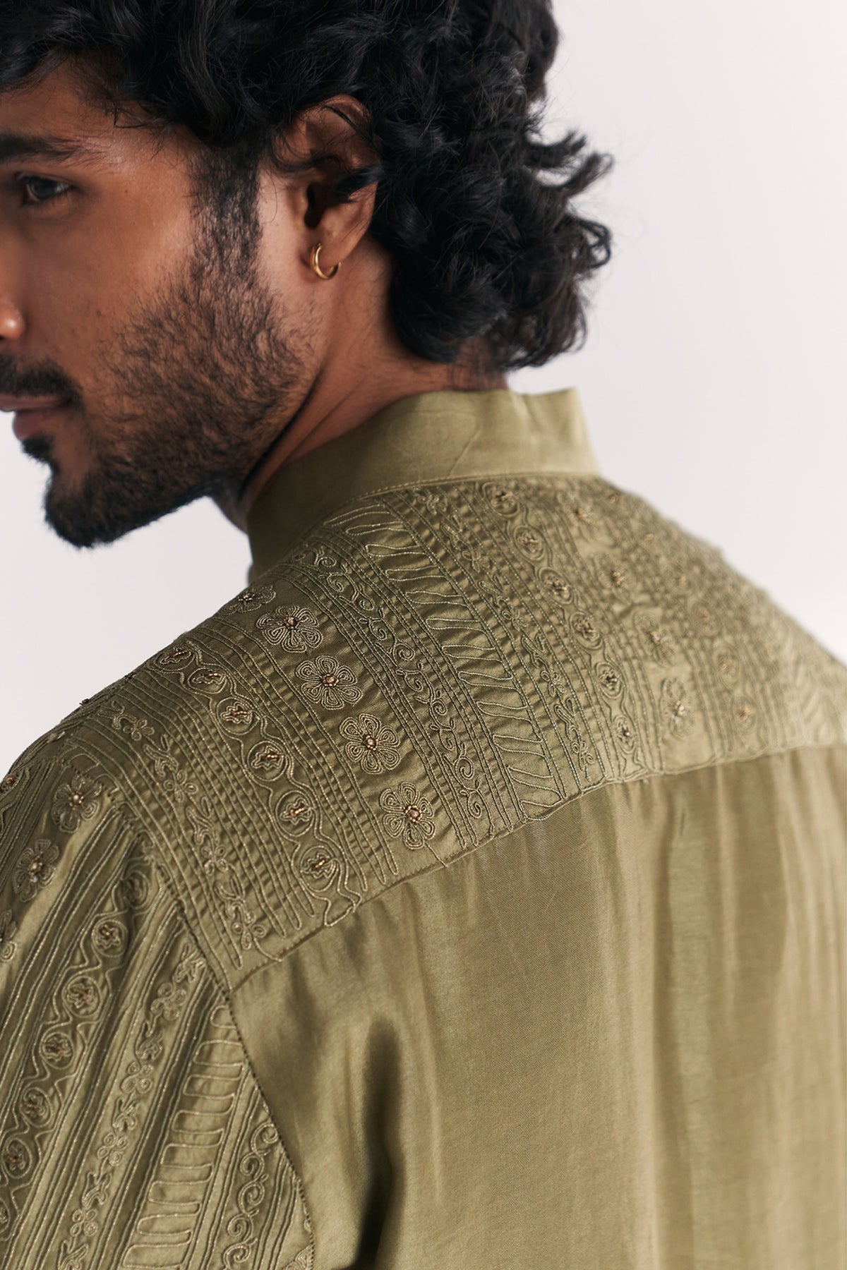 Rajbari Green Kurta Set