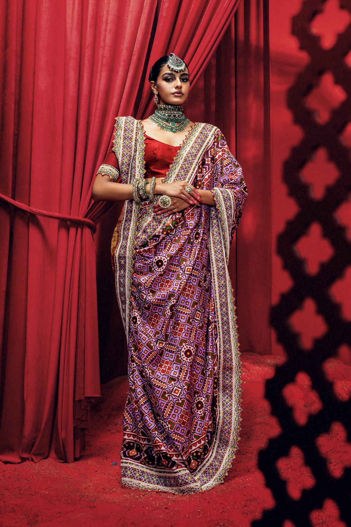 Lilac Patola Saree