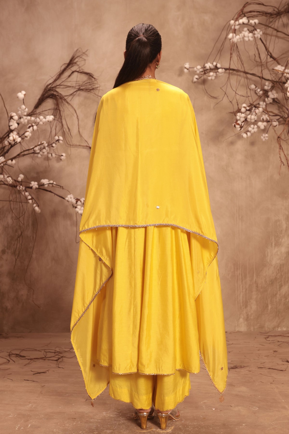 Yellow Anarkali Set