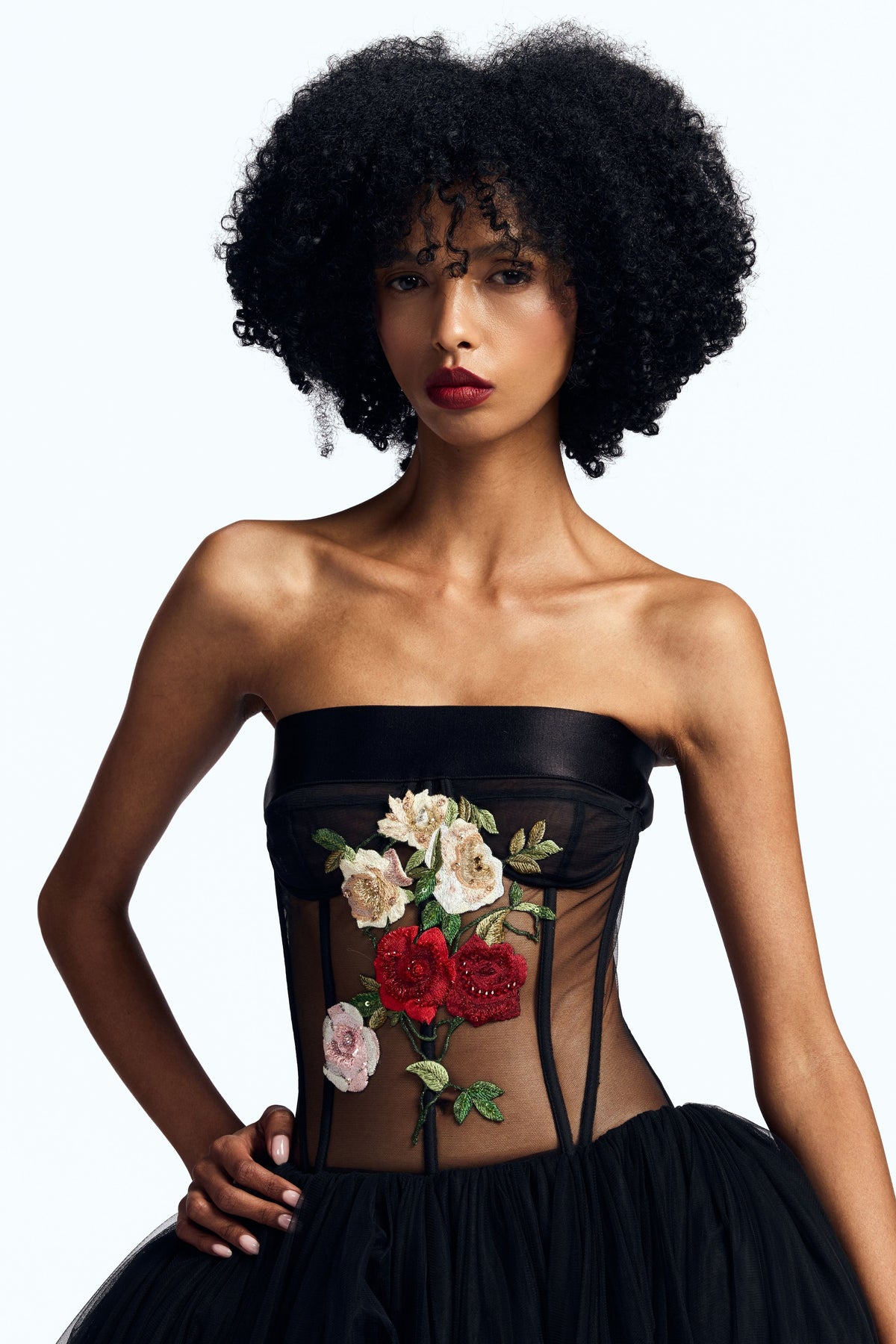 Drop Waisted Tea Length Gown