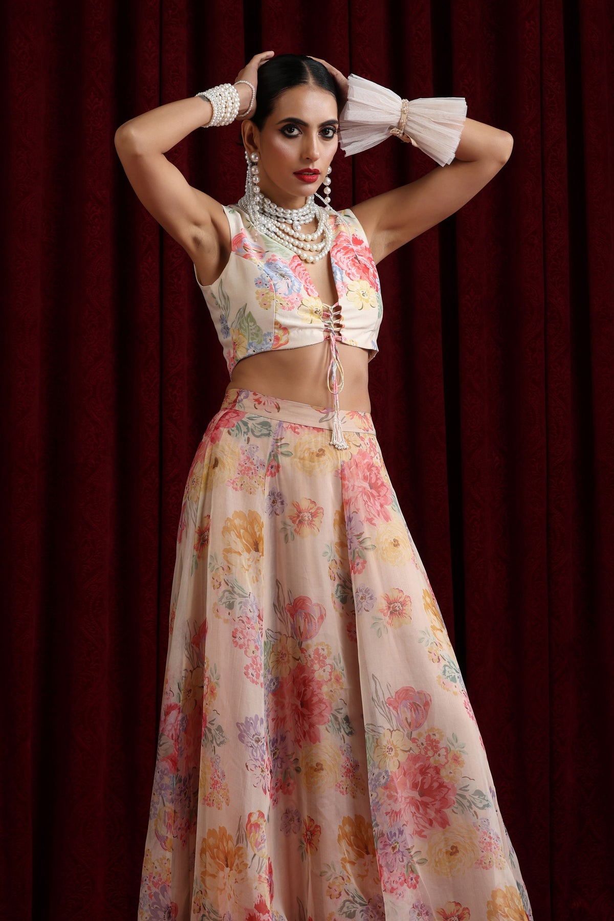 Ivory Lehenga Set