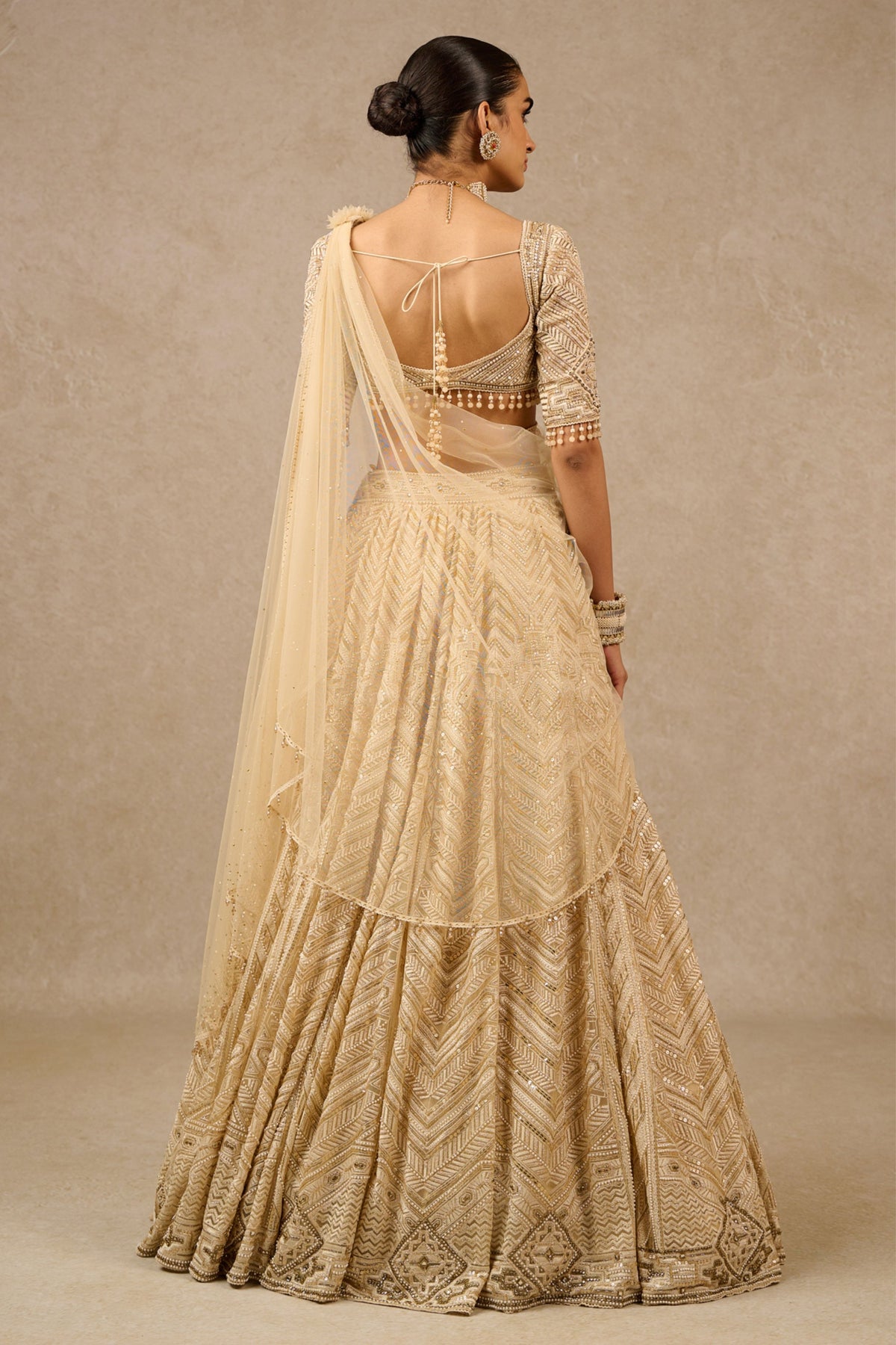 Ivory Cutdana Lehenga