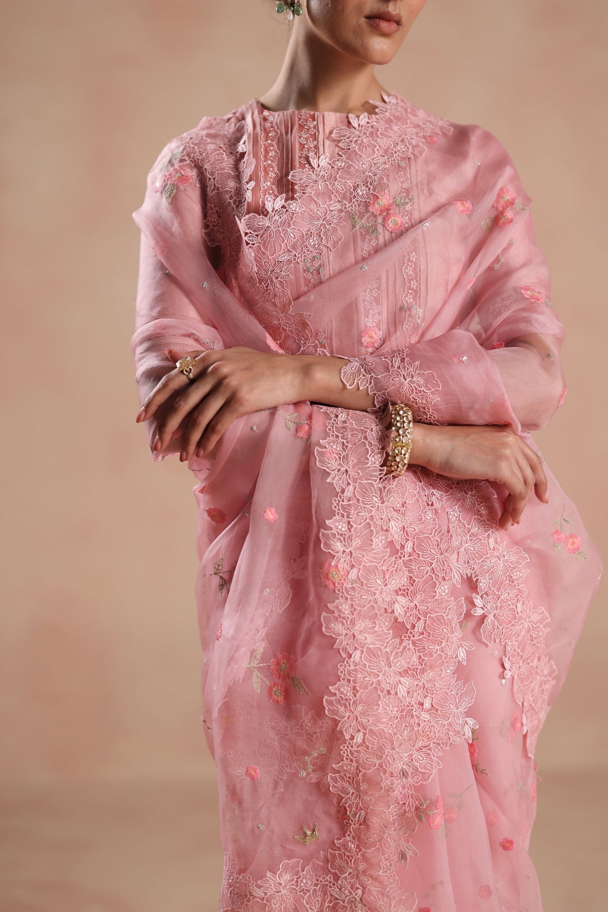 Shiloh Pink Saree