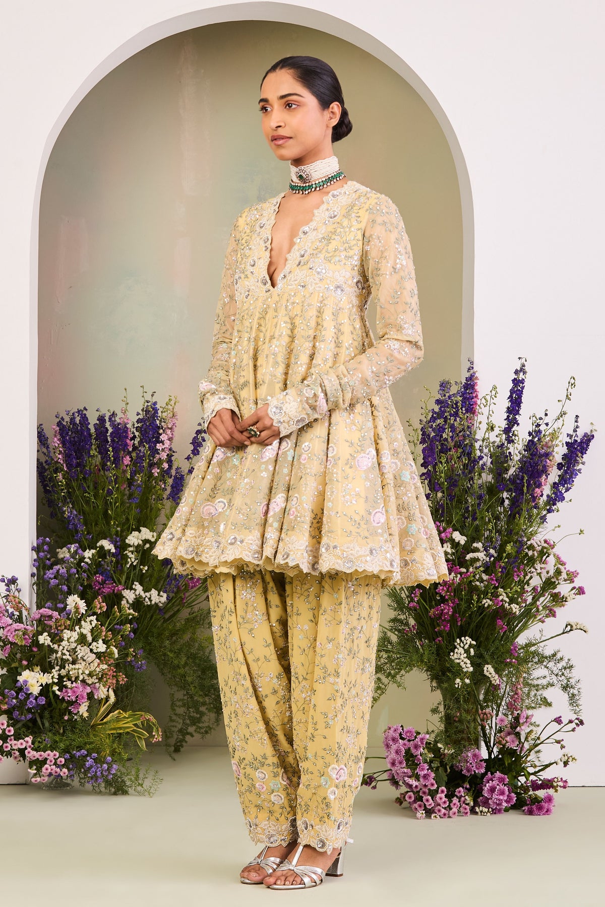 Rabia Short Anarkali Set
