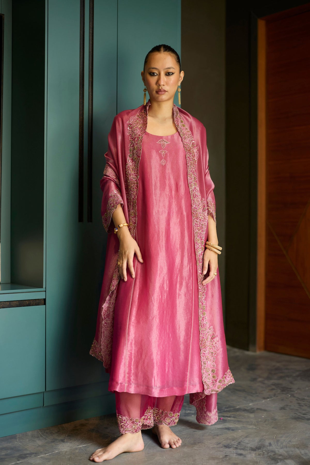 Pink Dhara Kurta Set