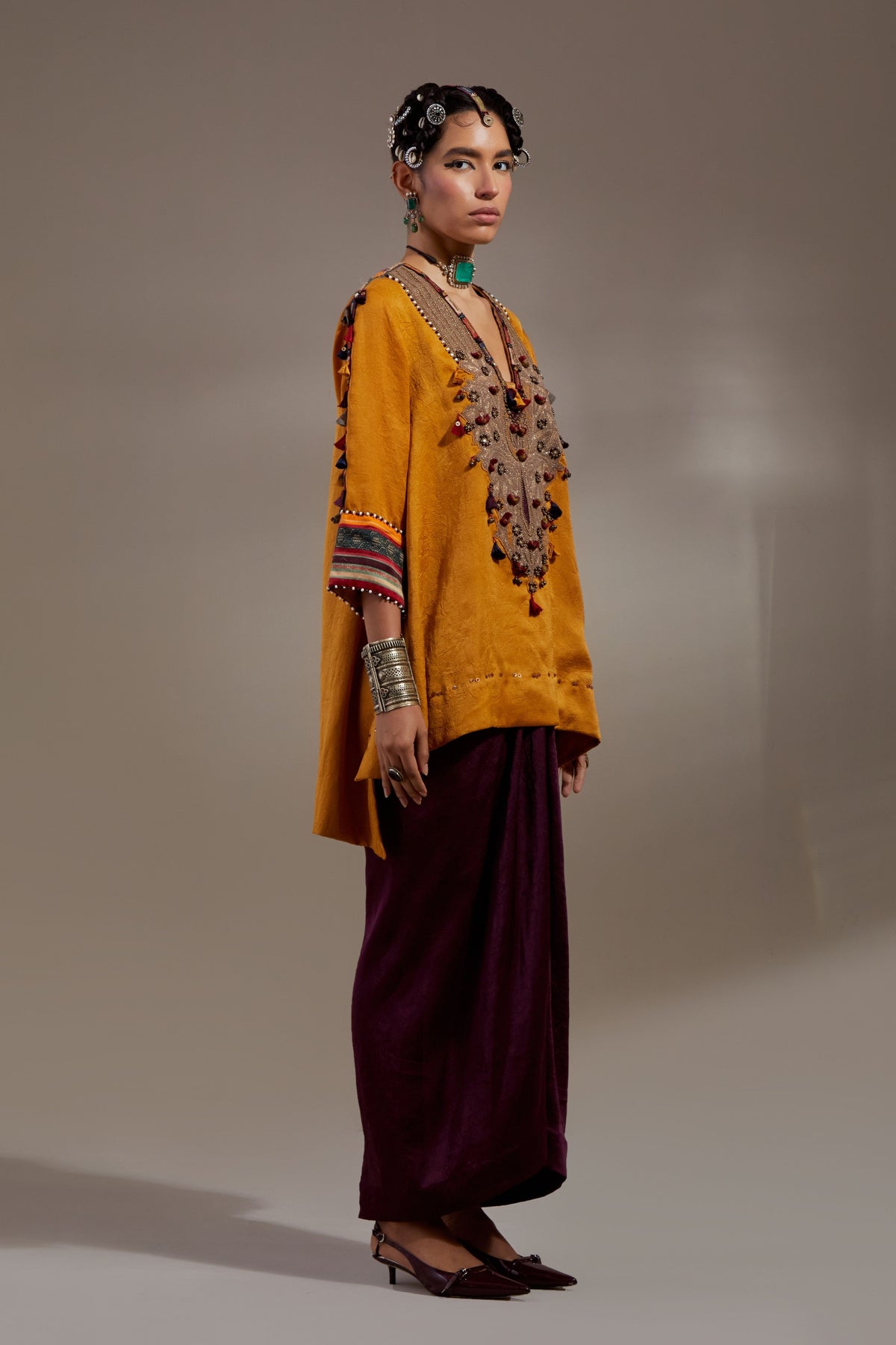Yellow Topaz Mitra Short Kurta
