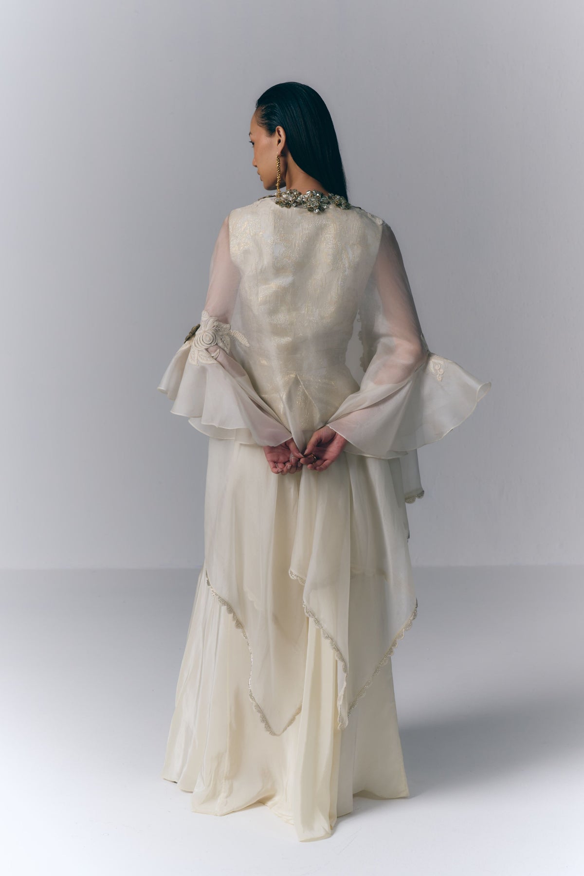 Ivory Bloom Cape Set
