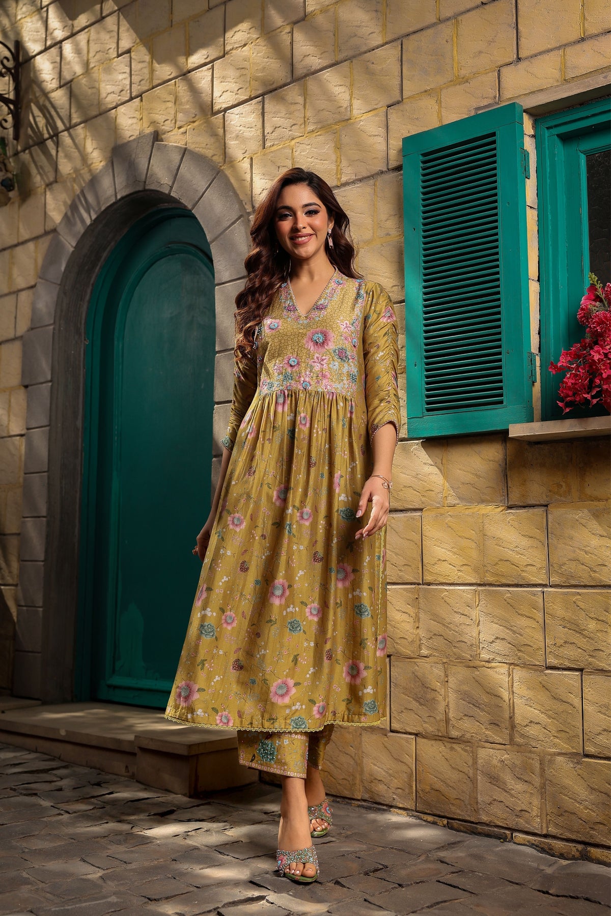 Mughal Frockstyle in Yellow