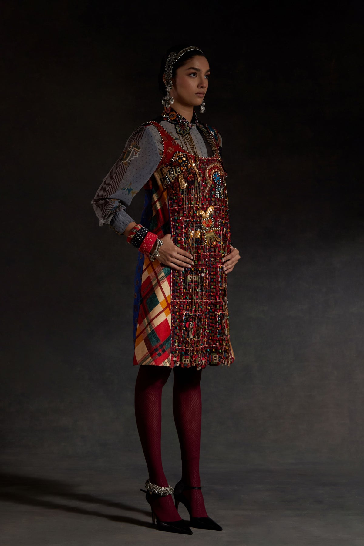 Mehru Embo Dress Set