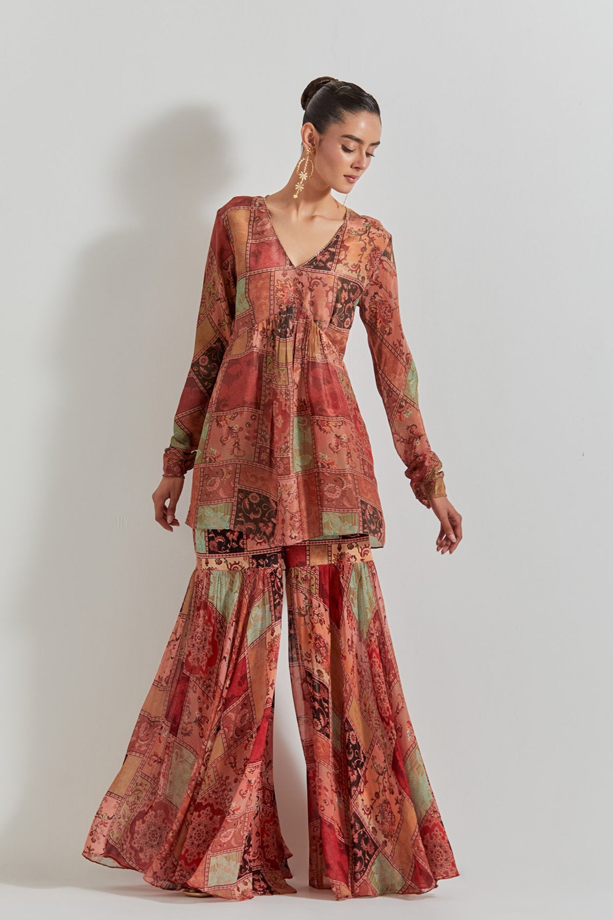 Spicy Glam Sharara With Top