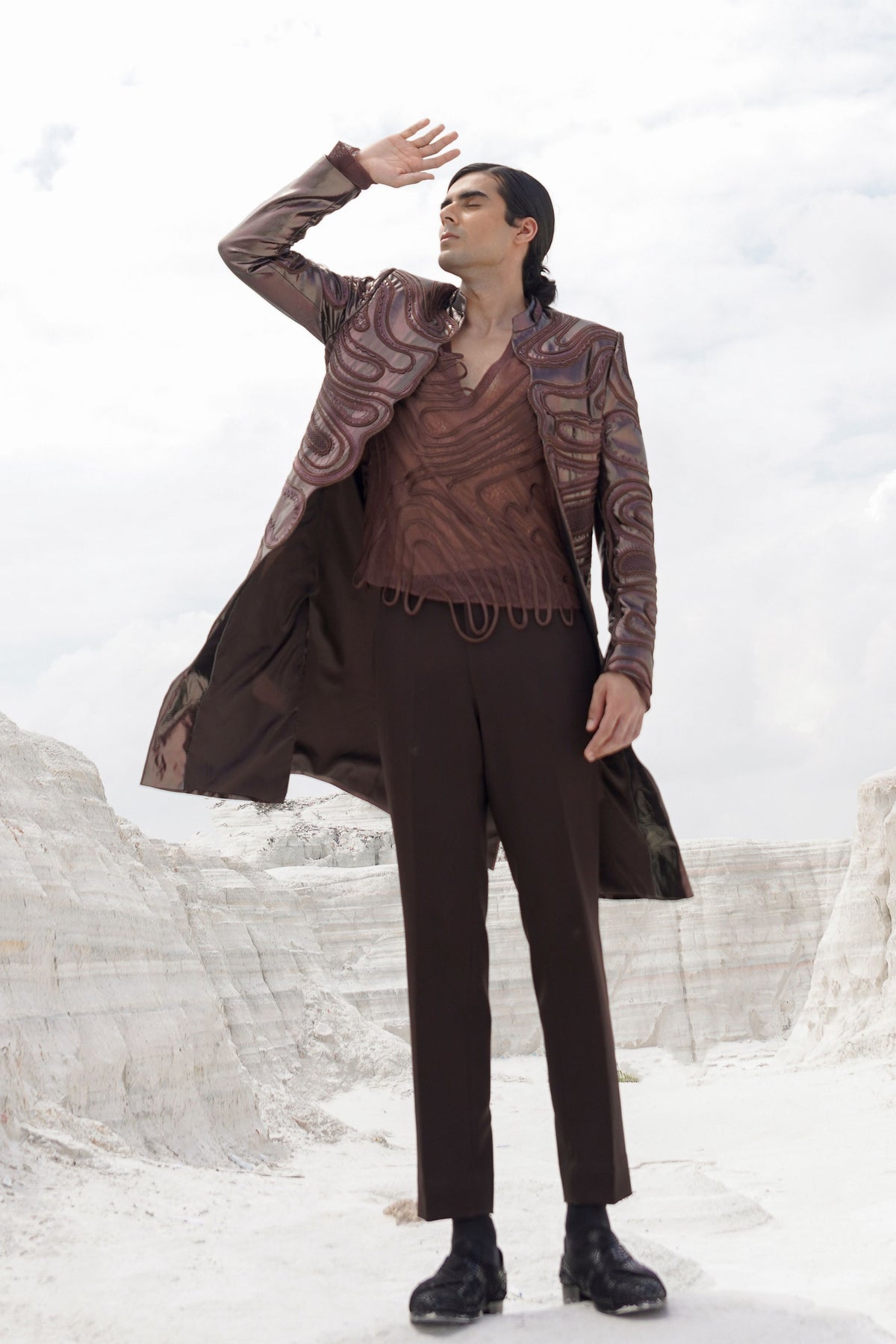 Brown Jacket Set