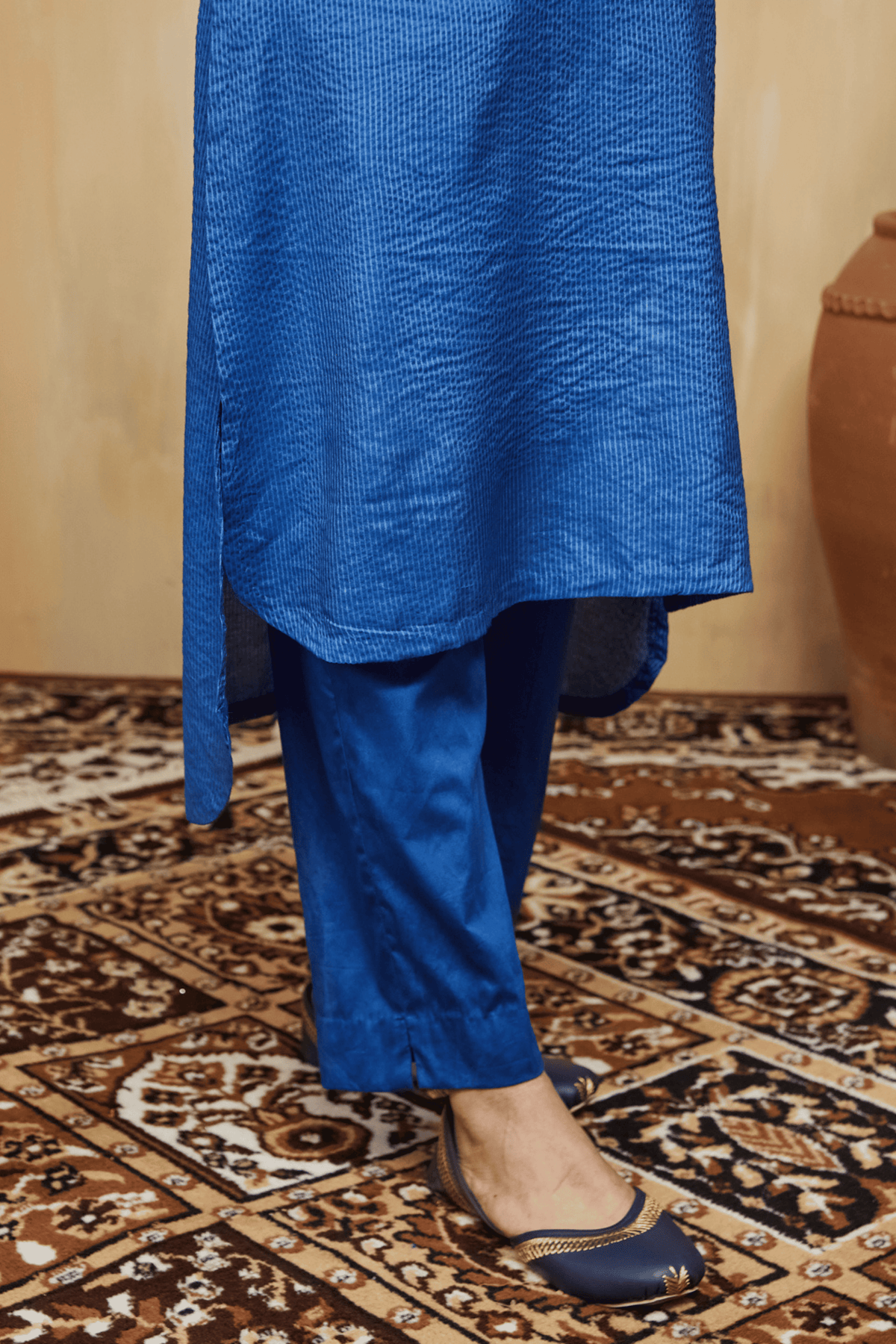 Cotton Stripe Zayna Kurta and Pants