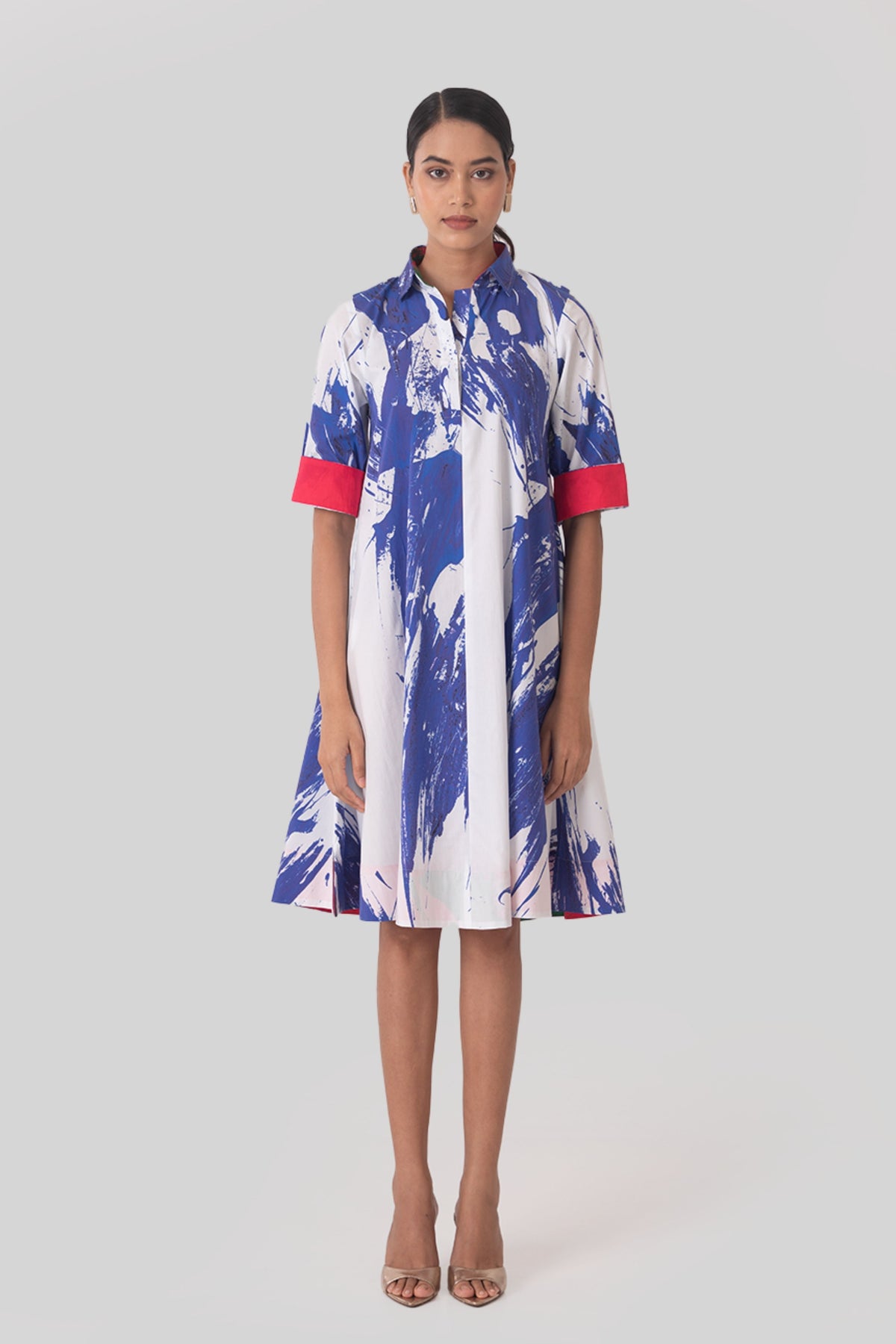 Noa White Blue Dress