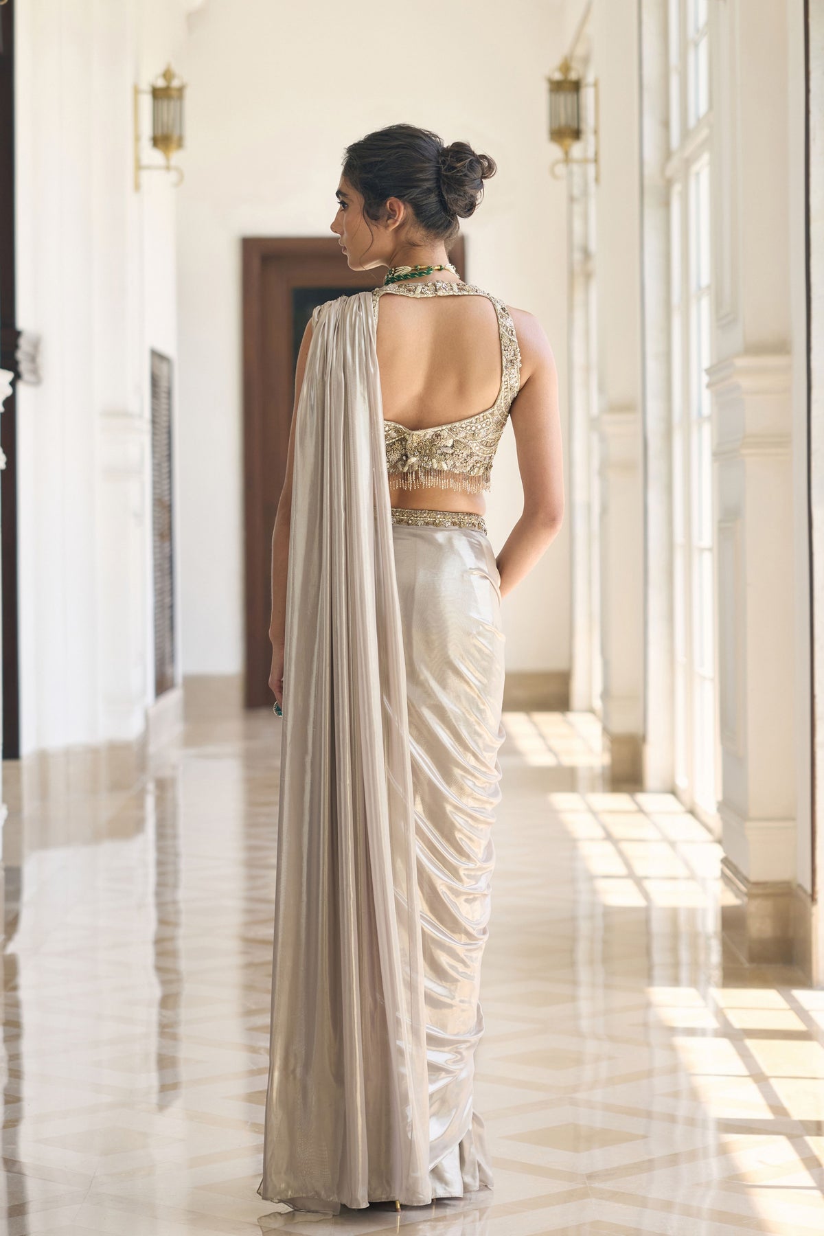 Angelonia Draped Saree Set
