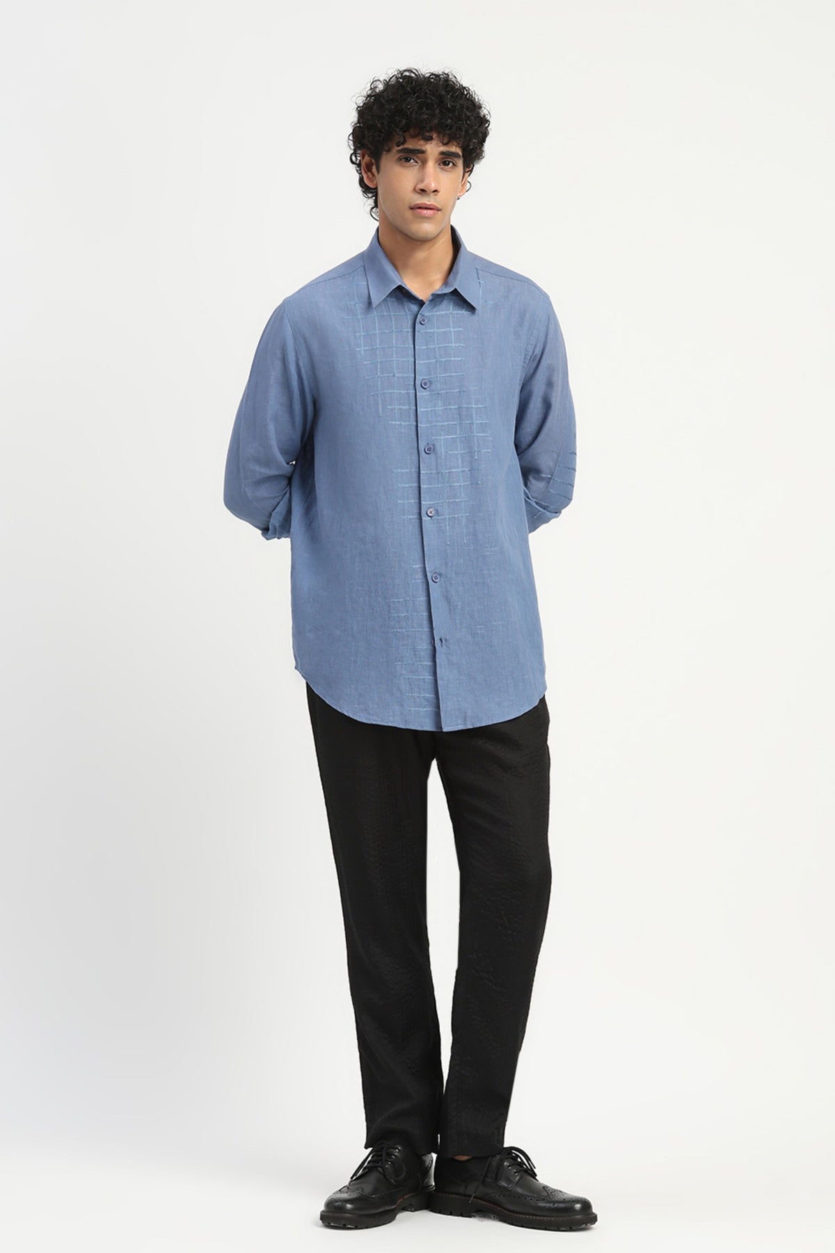 Blue Aari Checks Shirt