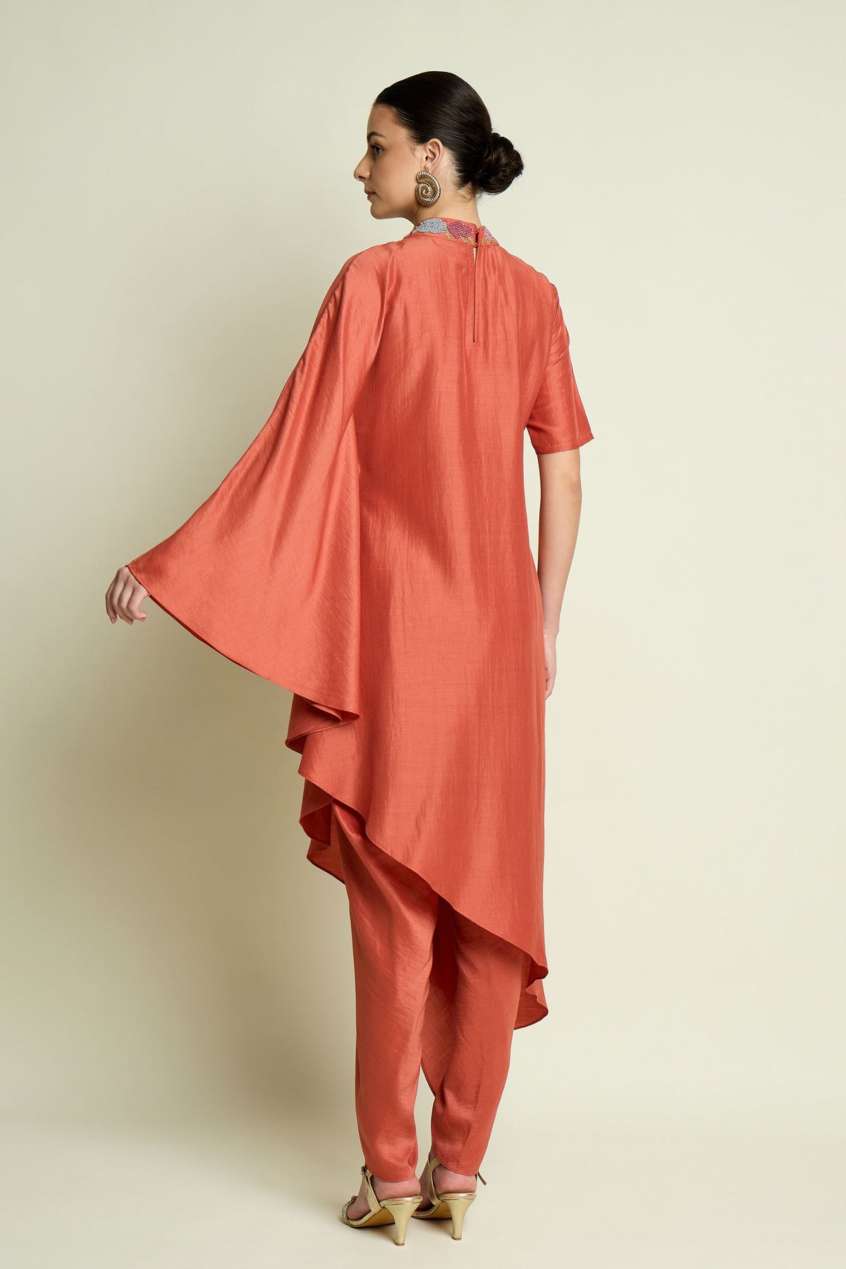 Floral Draped Tunic Set