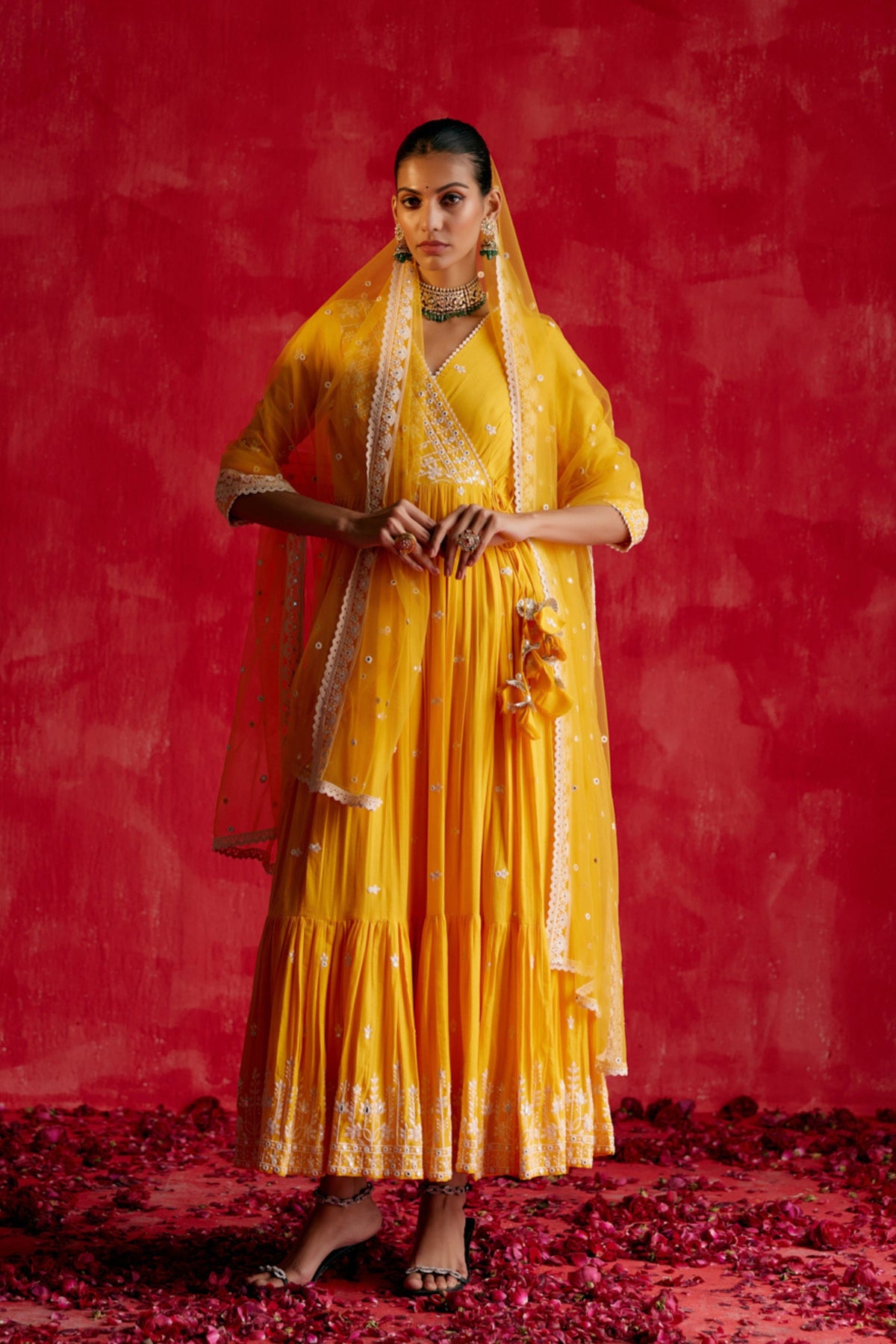 Mango Lotus Anarkali Set