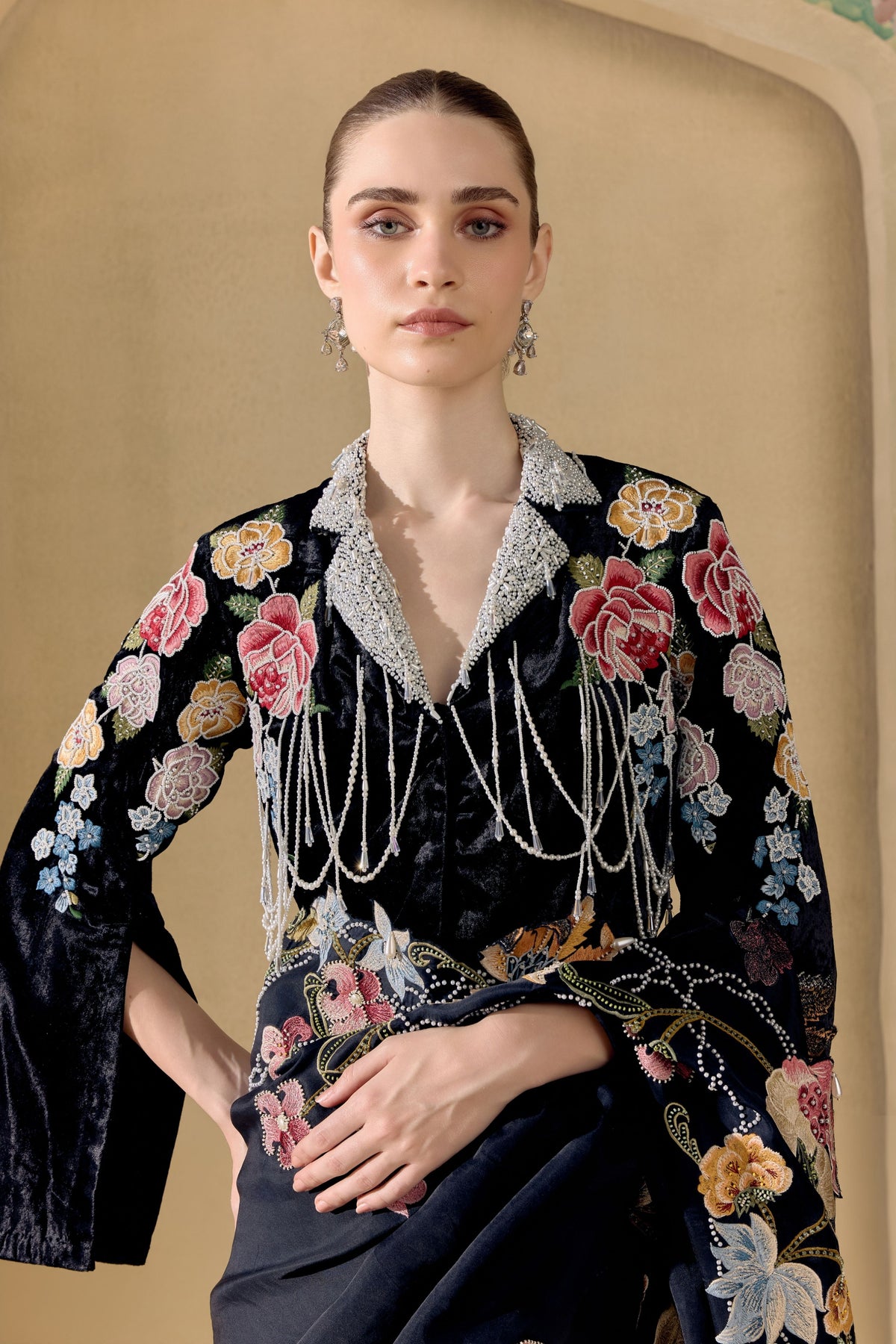 Black Fleur Bolero Jacket