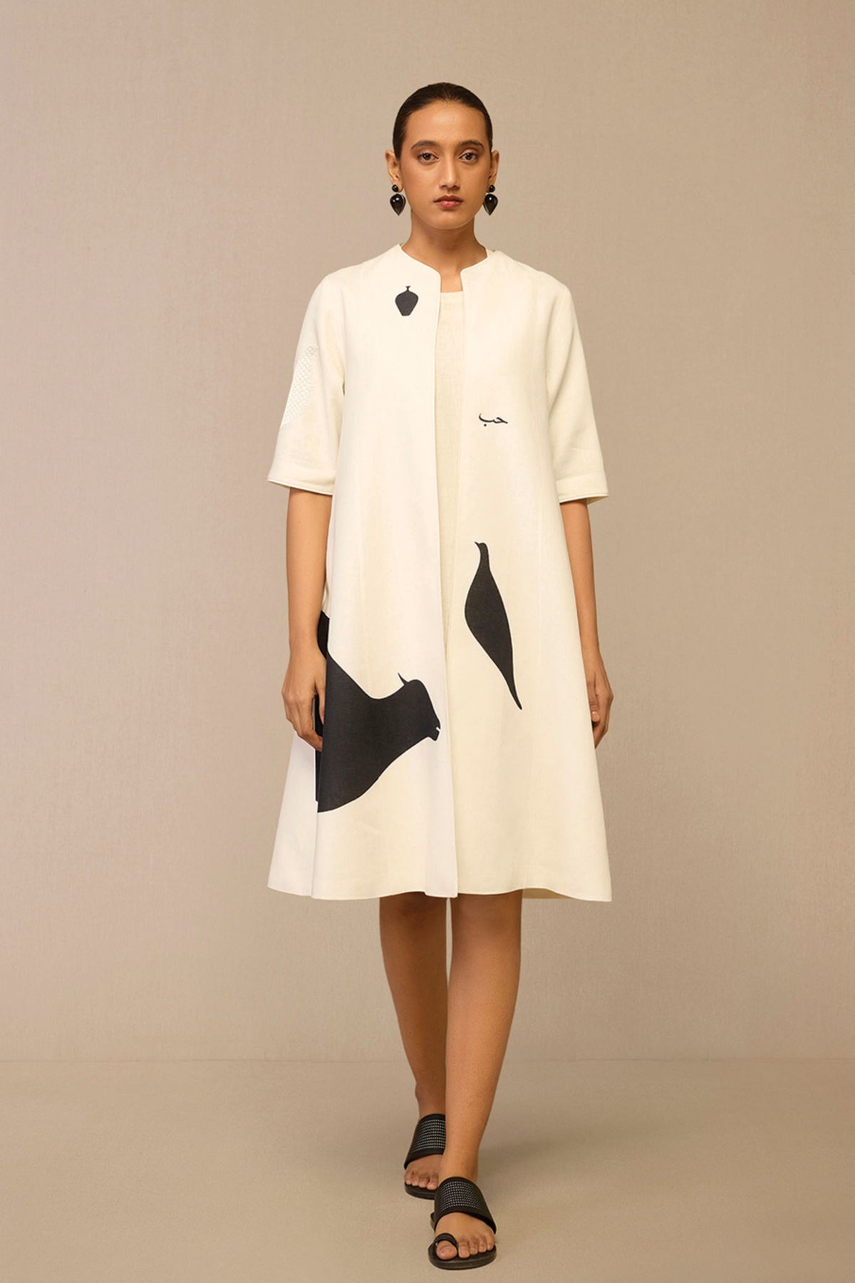 Ivory Dilzafer Jacket Set