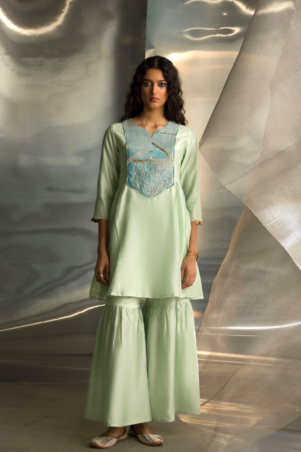 Artisty Embroidered Sharara Set