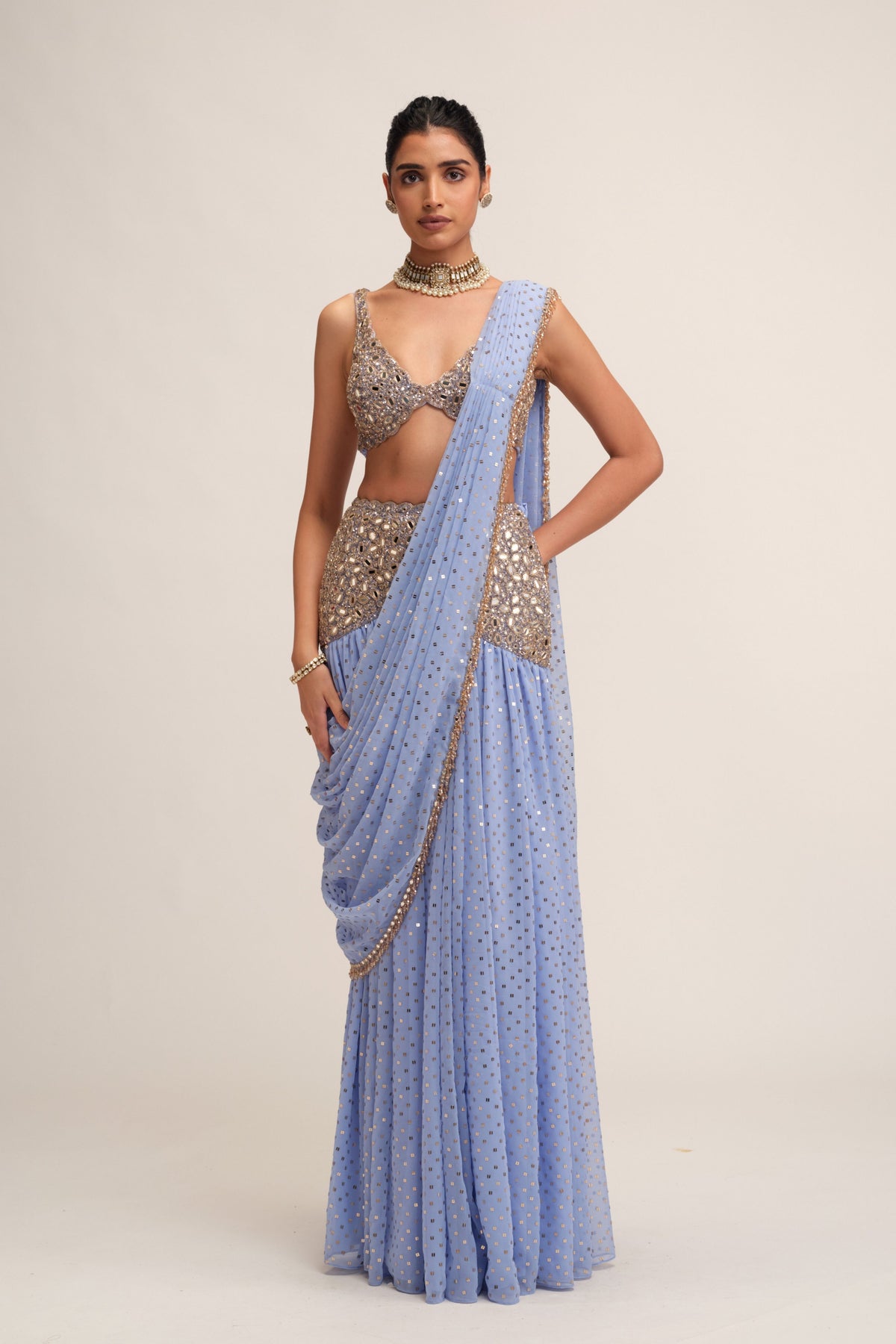 Dew Draped Saree Set