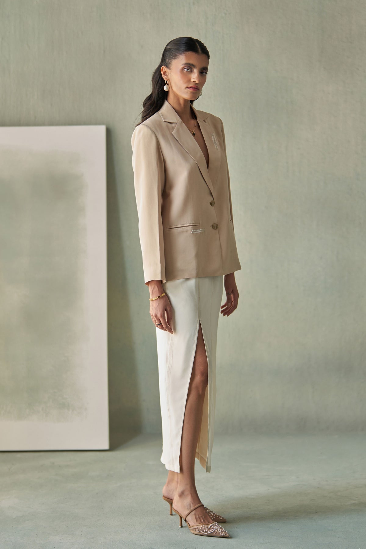 Ivory Symmetry Skirt