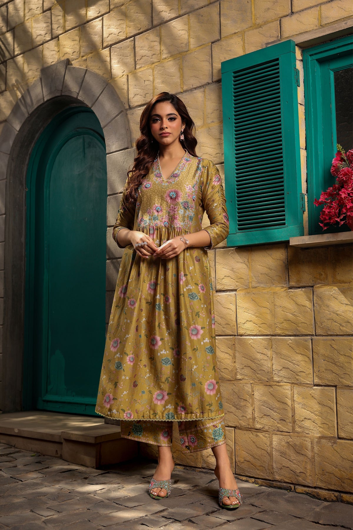 Mughal Frockstyle in Yellow