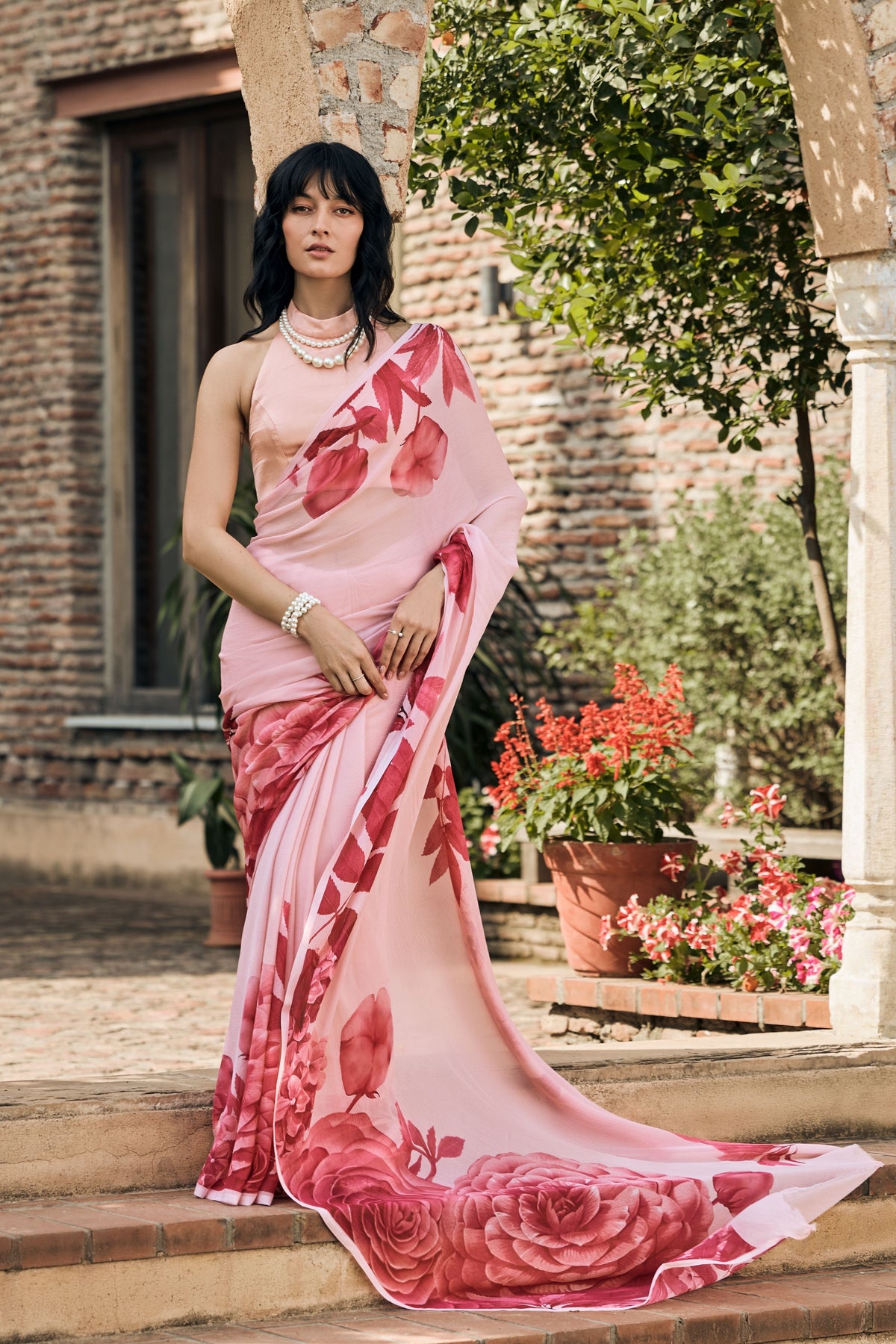Diana Blossom Pink Saree