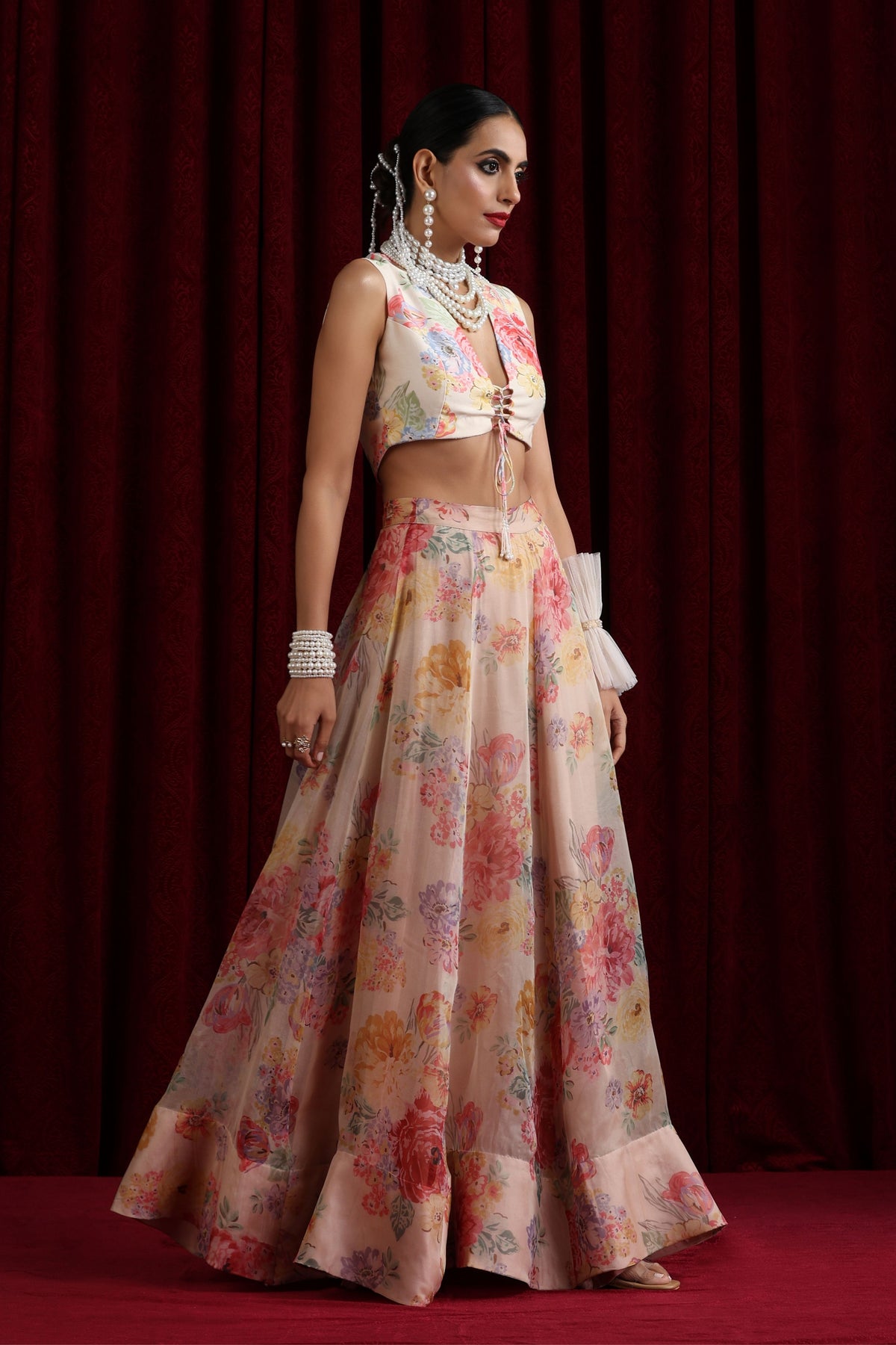 Ivory Lehenga Set