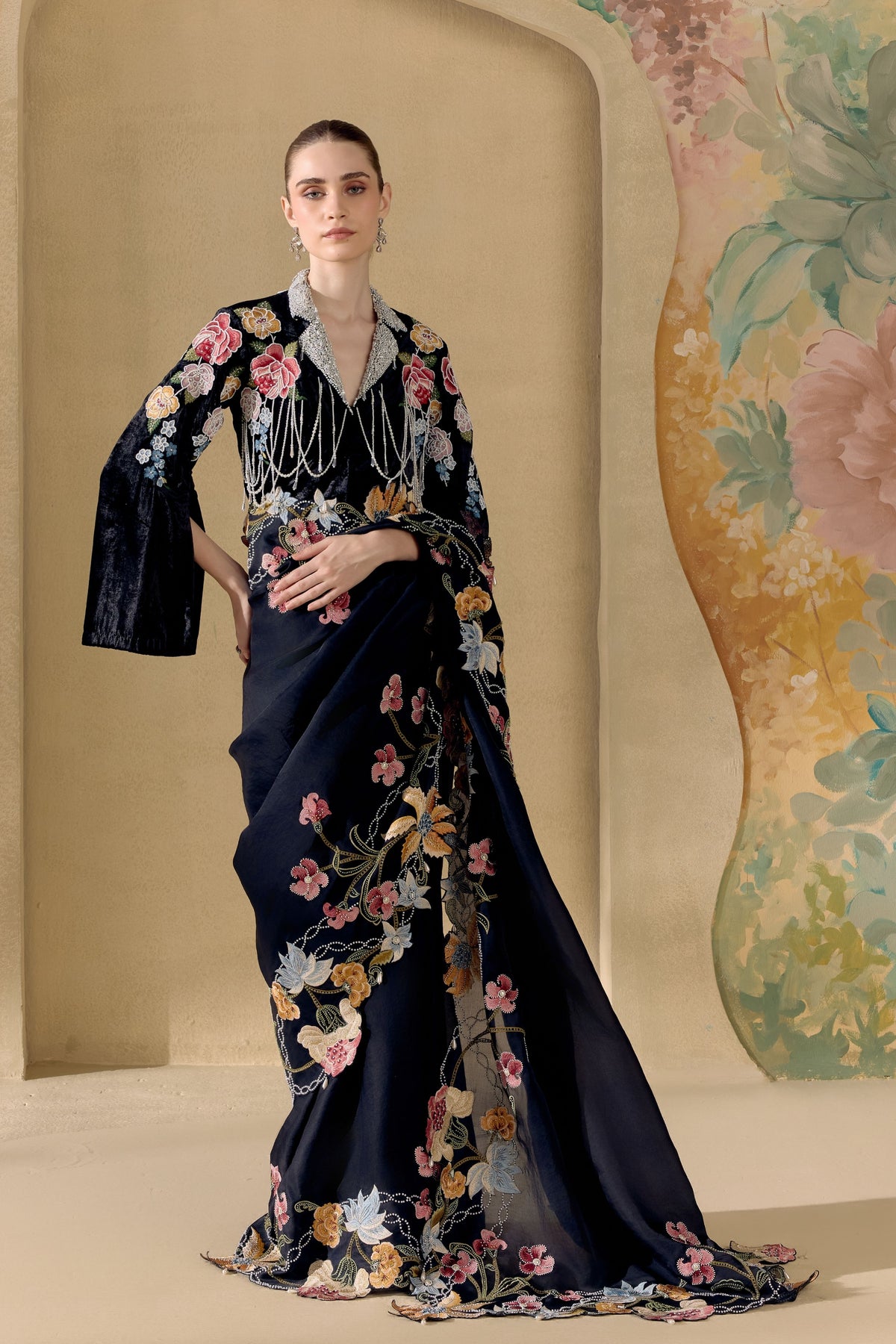 Black Fleur Bolero Jacket