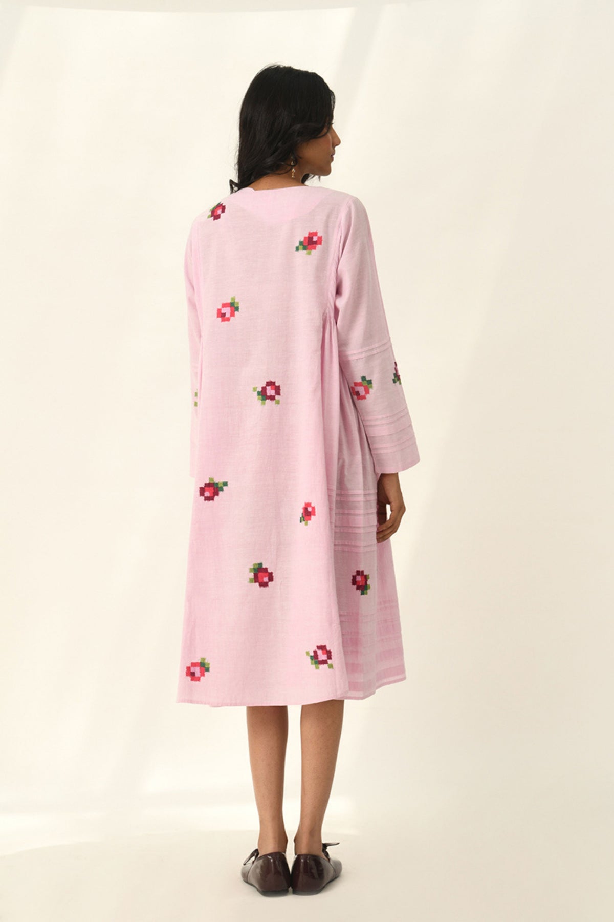 Glomerata Rose Embroidered Tunic Dress