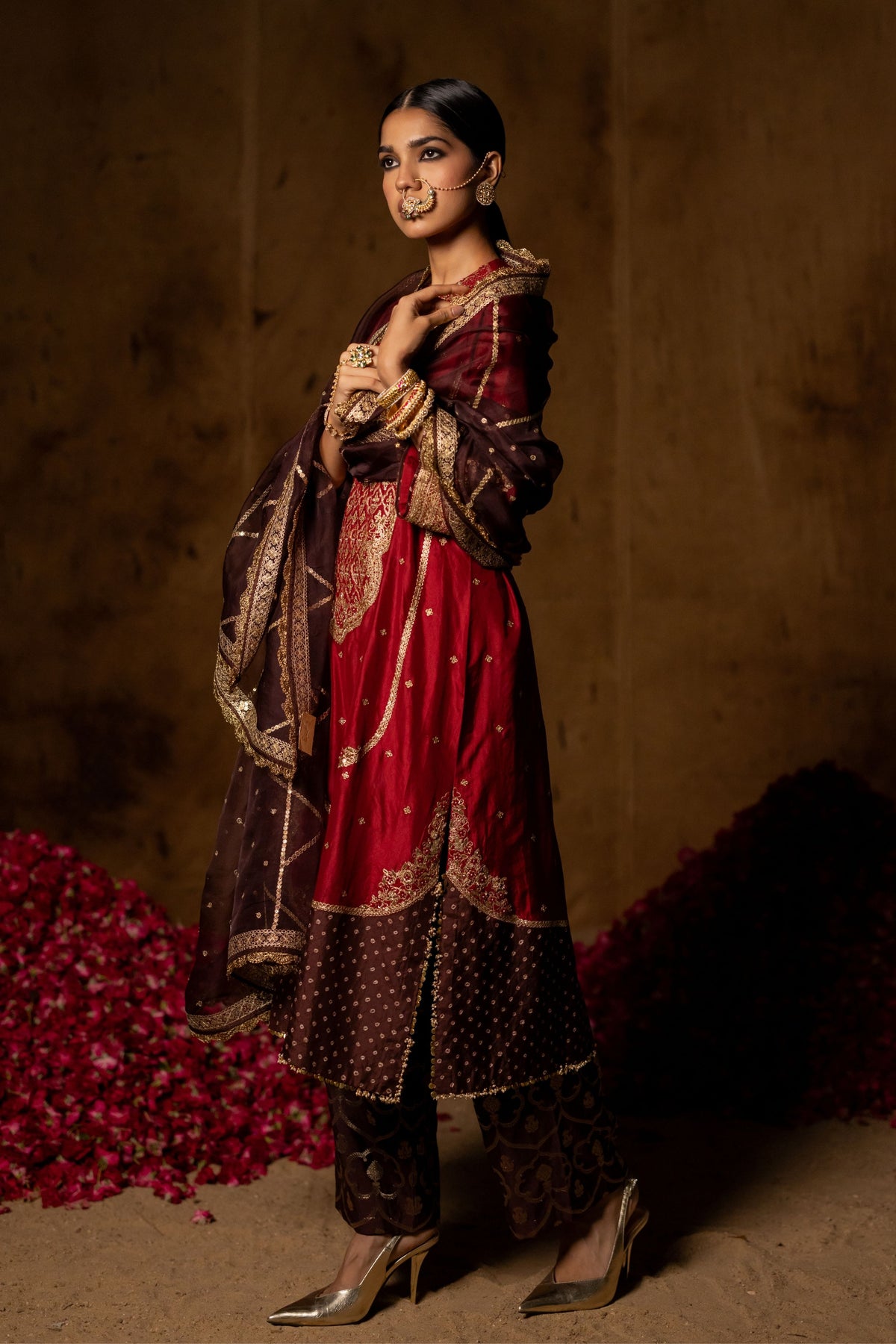 Mandakini Bandhani Brocade Set