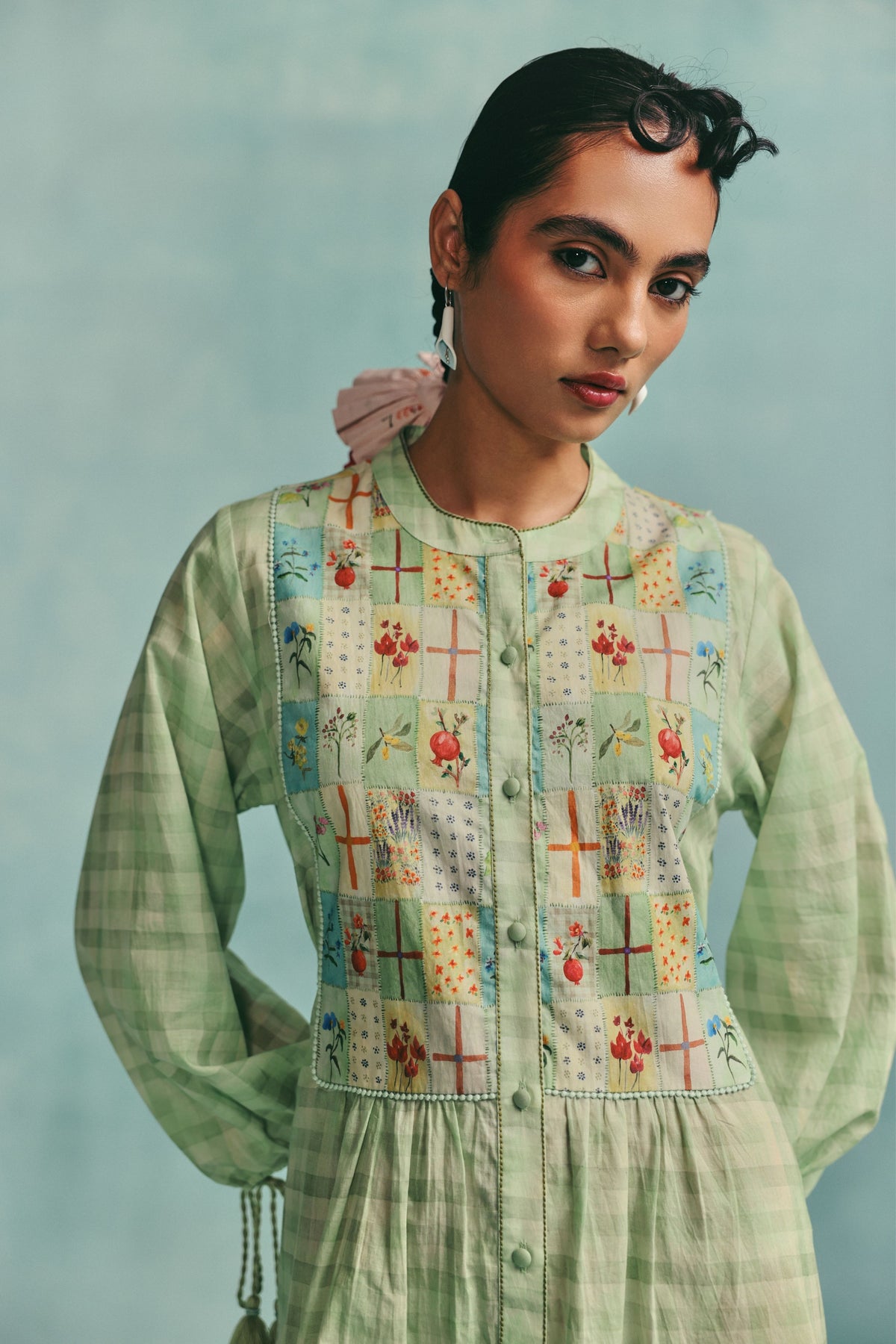Flora Mint Shirt Dress