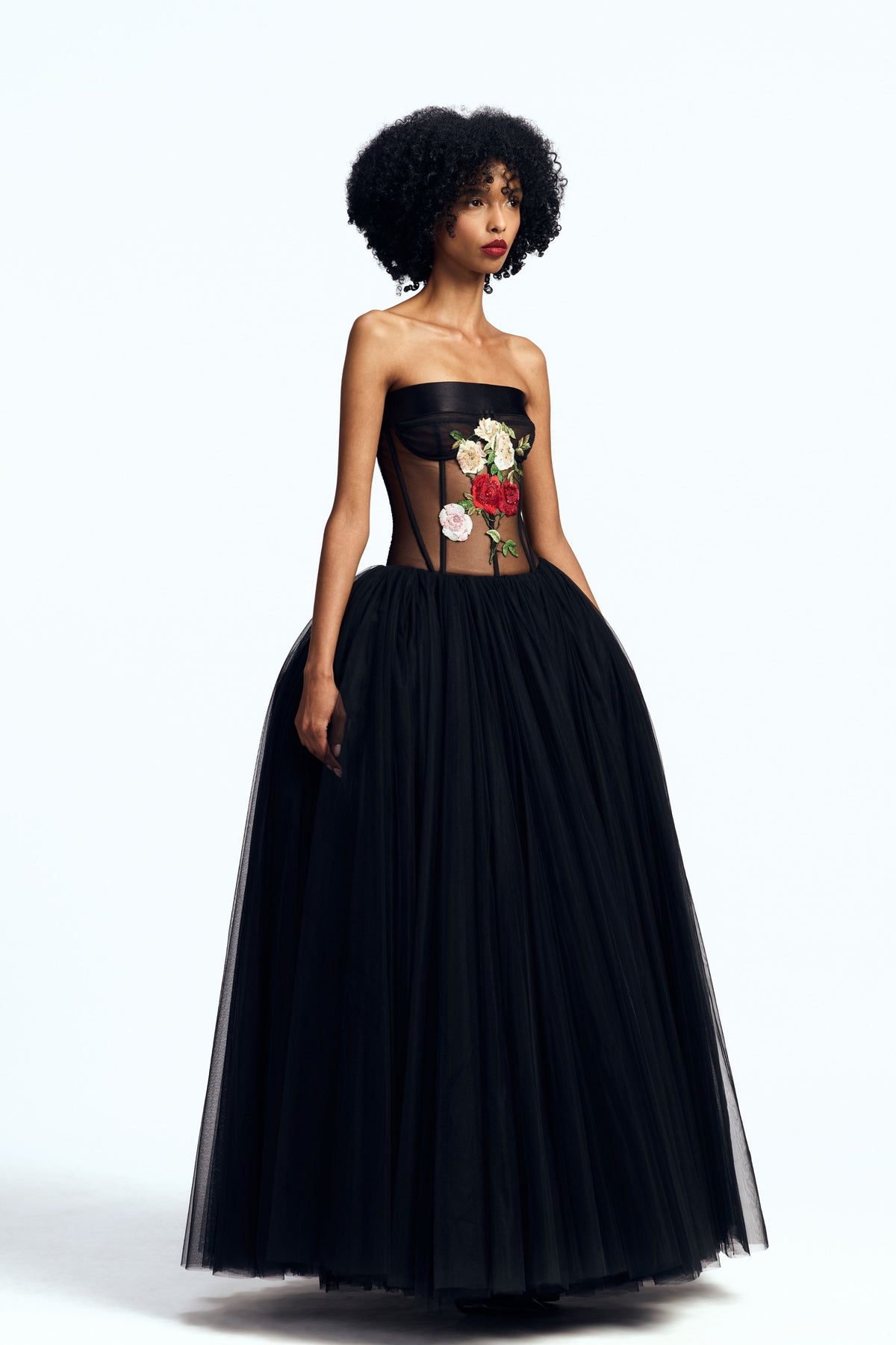 Drop Waisted Tea Length Gown