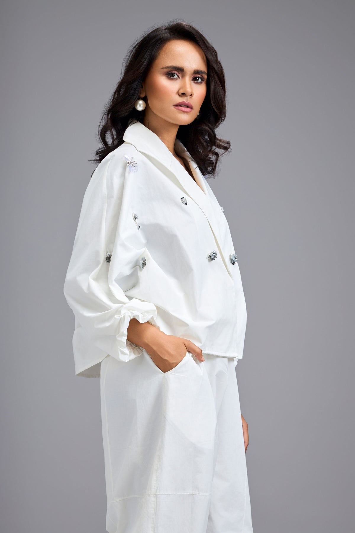 Wrap Around Tapered Blazer Set