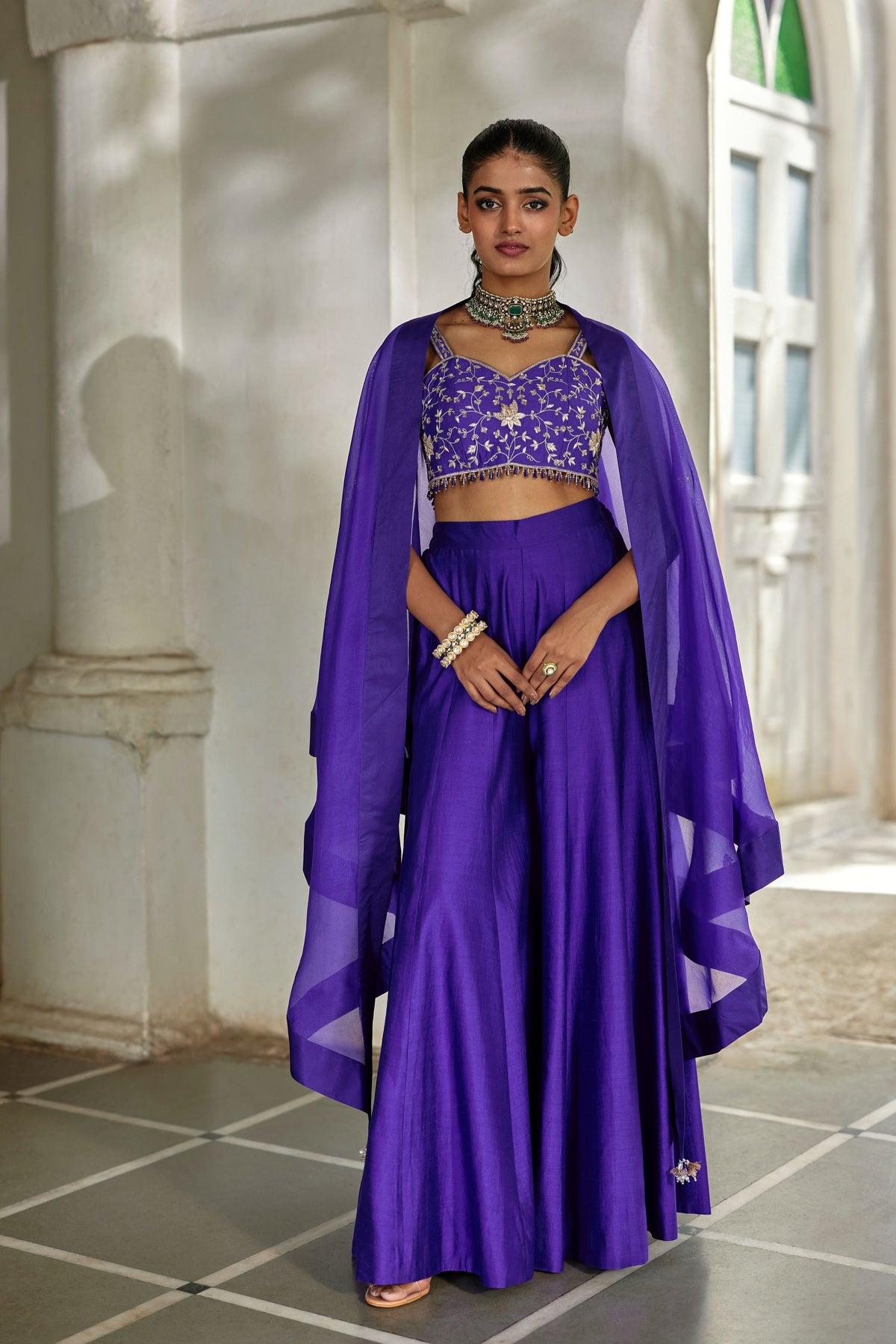 Zilu Cape Palazzo Set