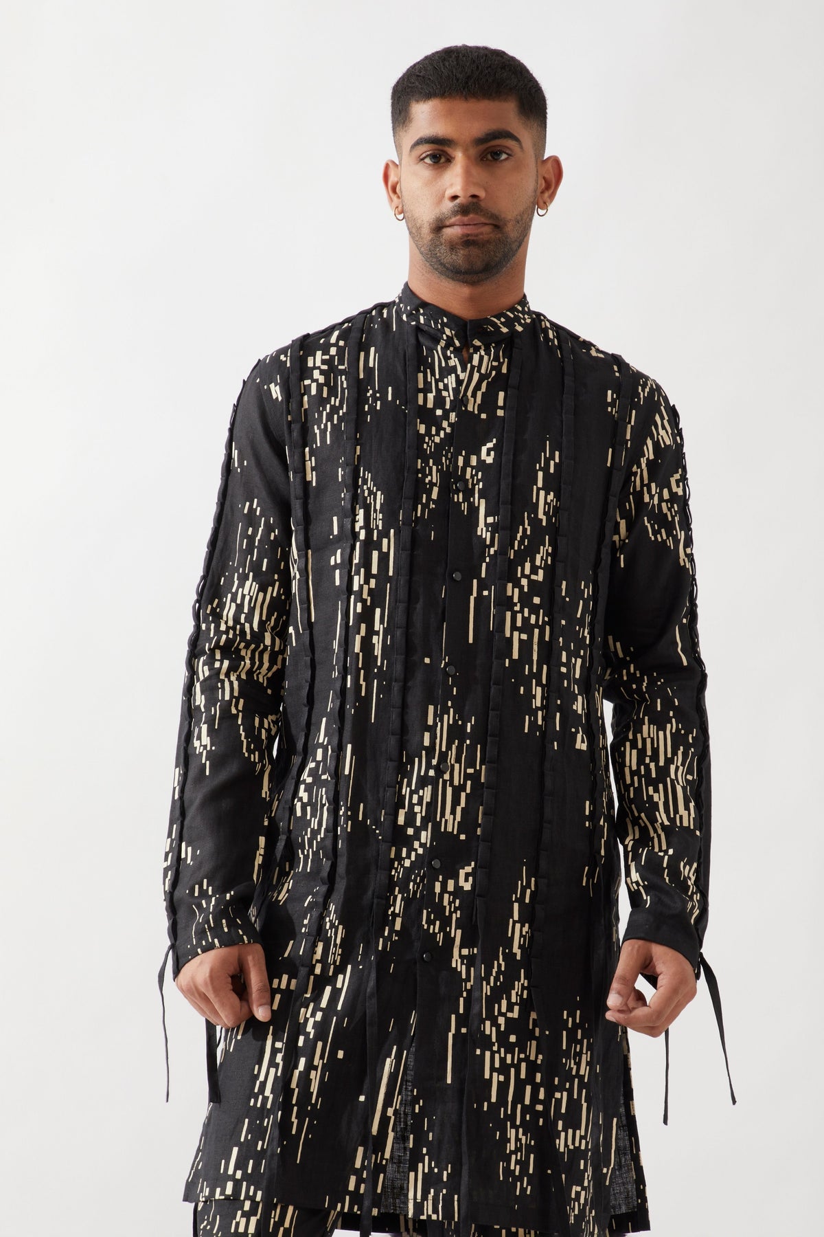 Colton Bricks Black Kurta Set