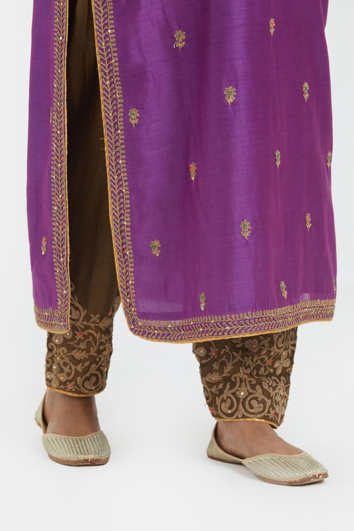 Chanderi Straight Kurta Set