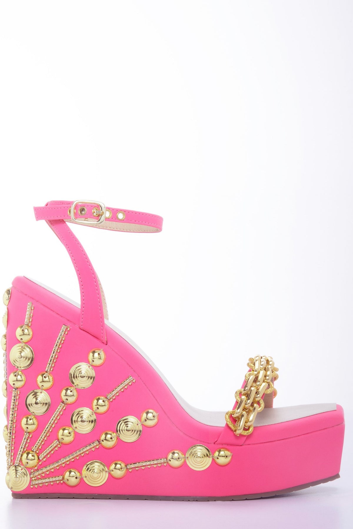 April Moon - Pink Wedge Heel