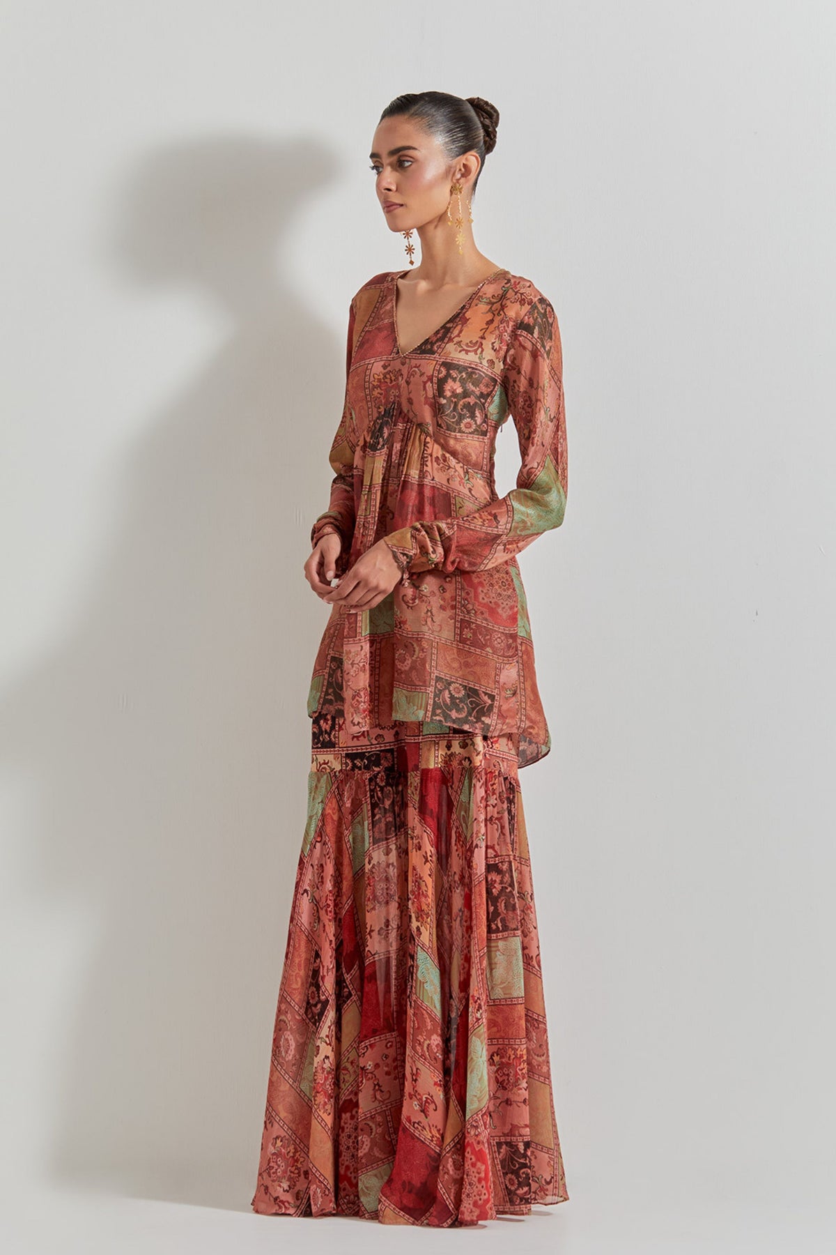 Spicy Glam Sharara With Top