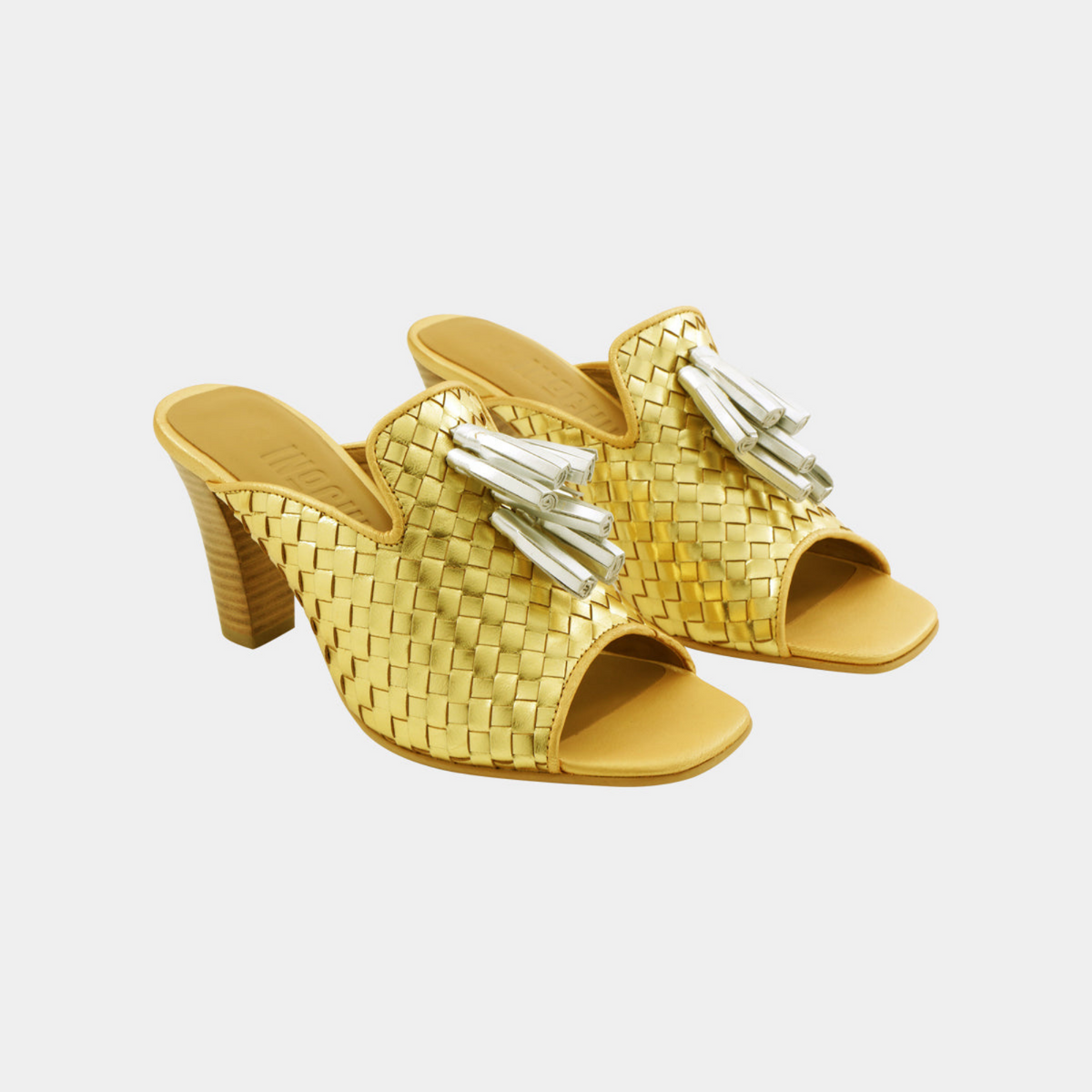 Golden Monica Heels