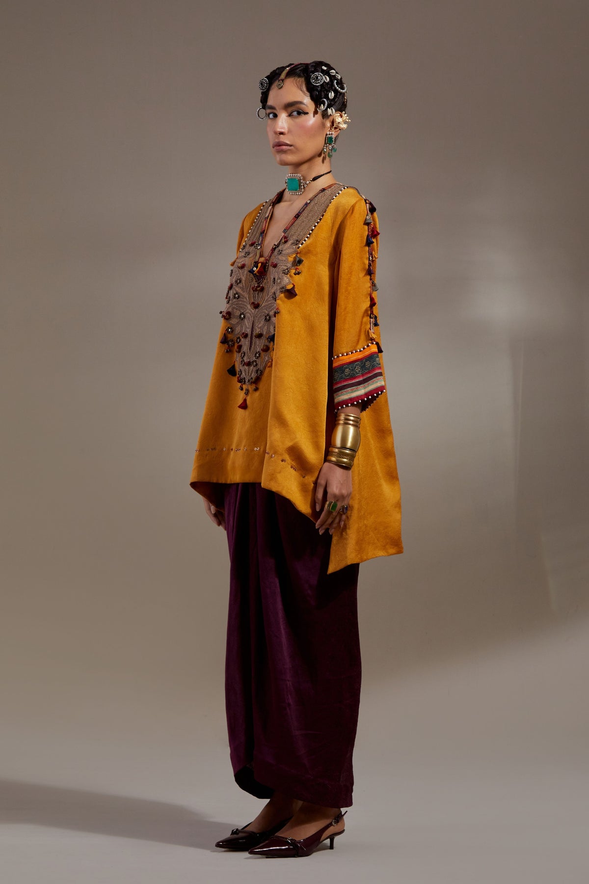 Yellow Topaz Mitra Short Kurta